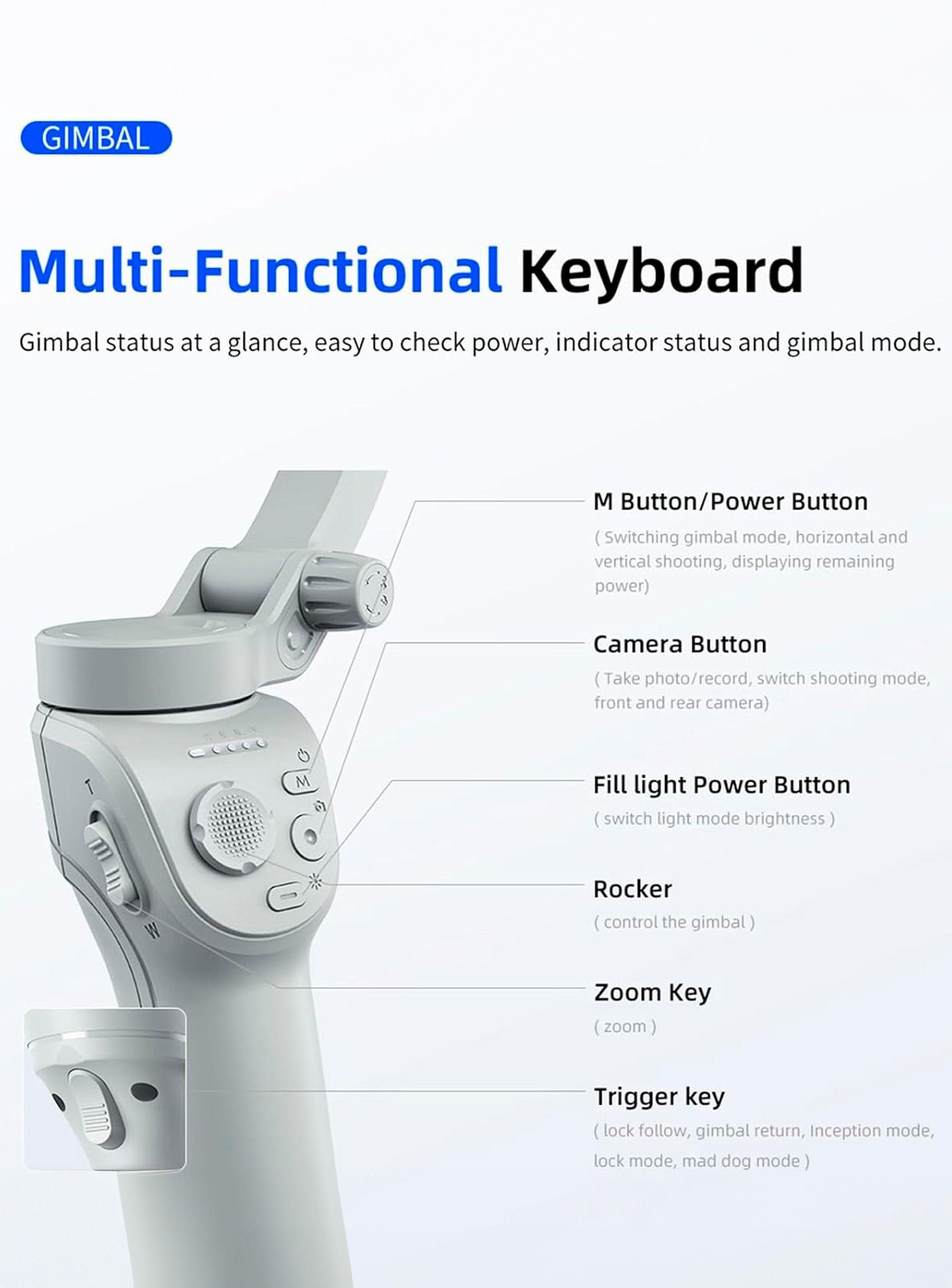 Estabilizador De Celulares Y Camaras De Accion 3-Ejes LPH105-4