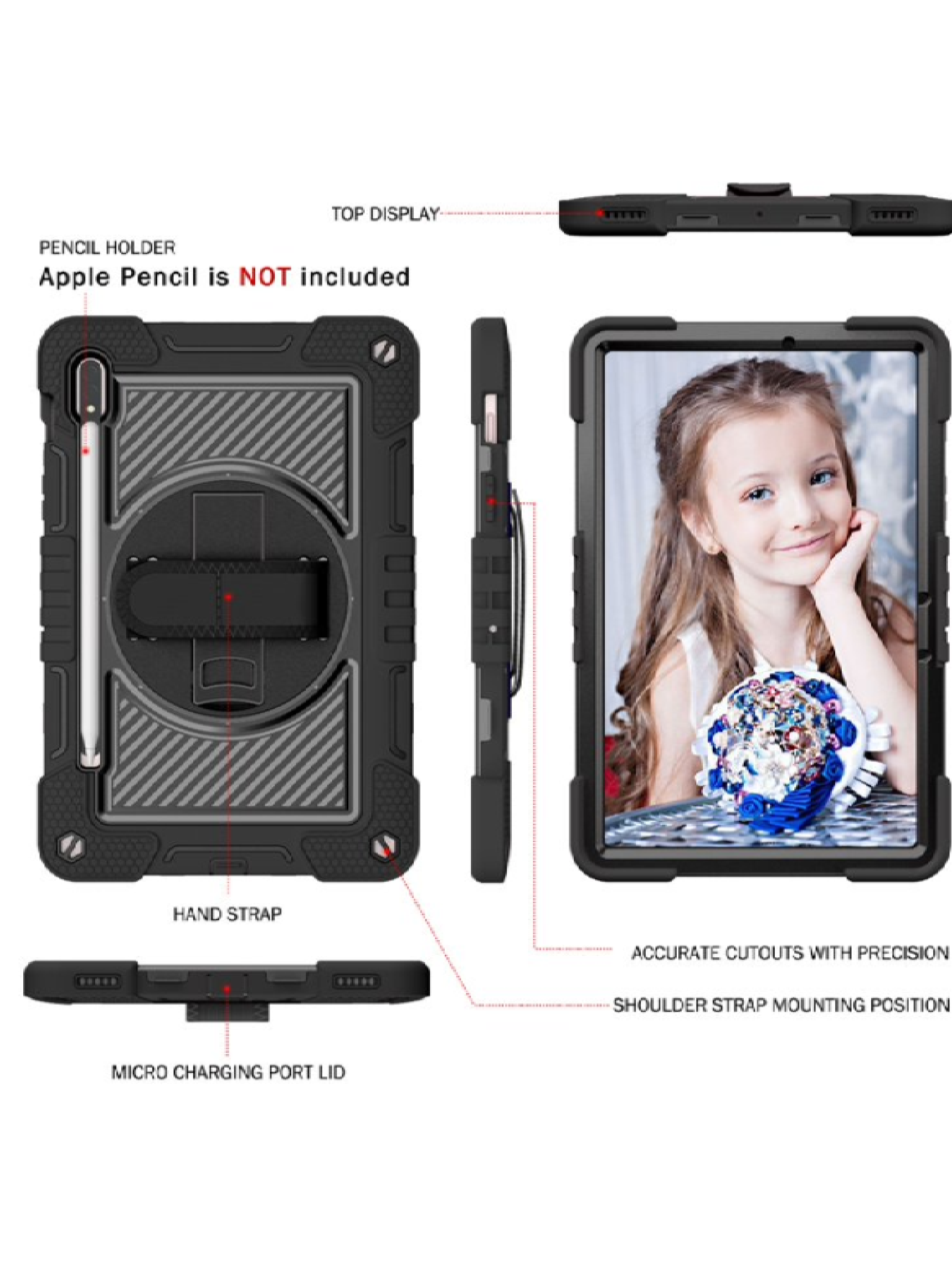 Funda Armadura 360 Lamina Clear Para Samsung Tab S9 Fe-3