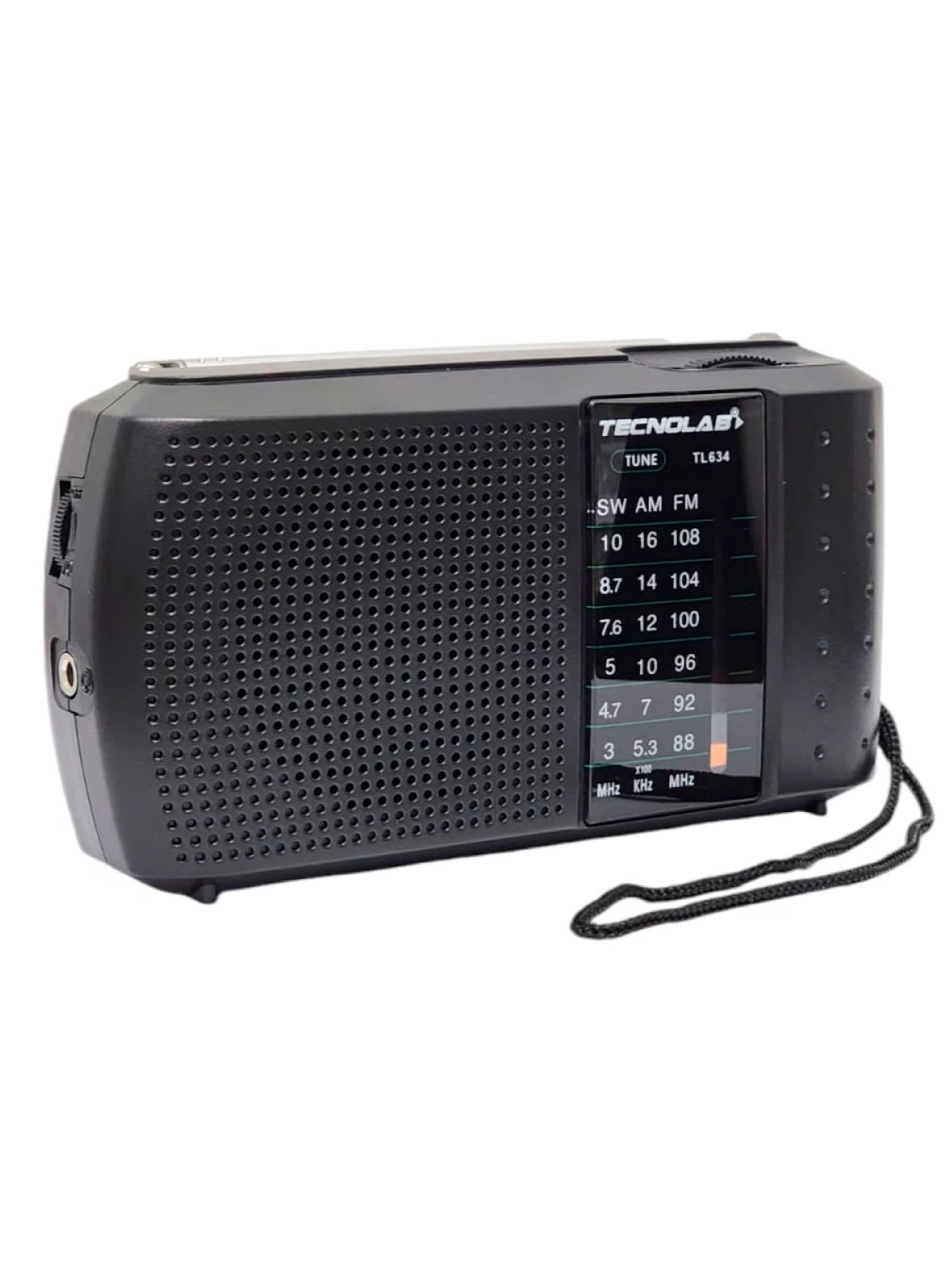 Radio Portatil Am/Fm 3W Con Entrada Audifonos Tecnolab TL634-0