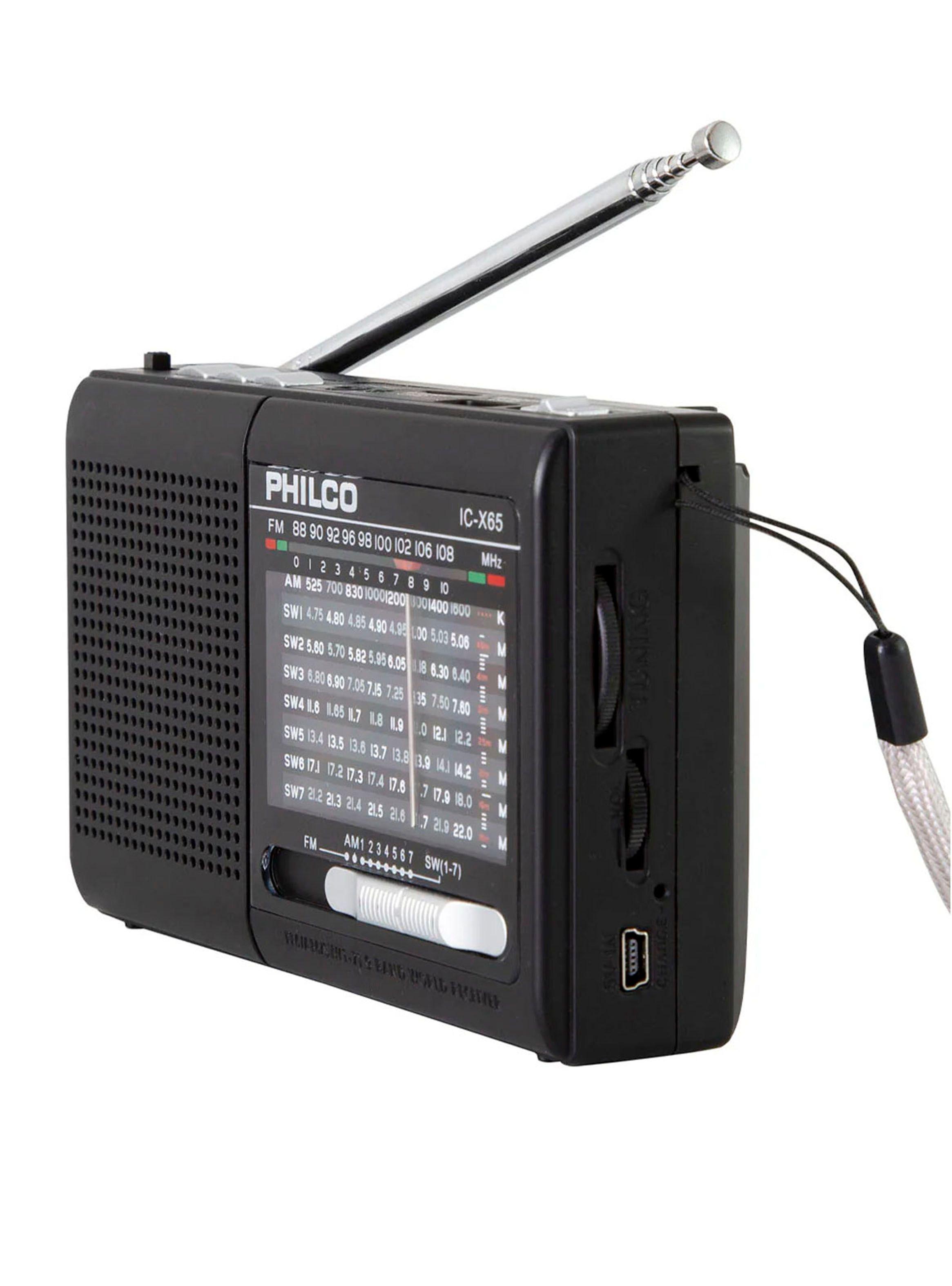 Radio Portatil AM/FM Philco IC-X65 Bluetooth Linterna Negro-2