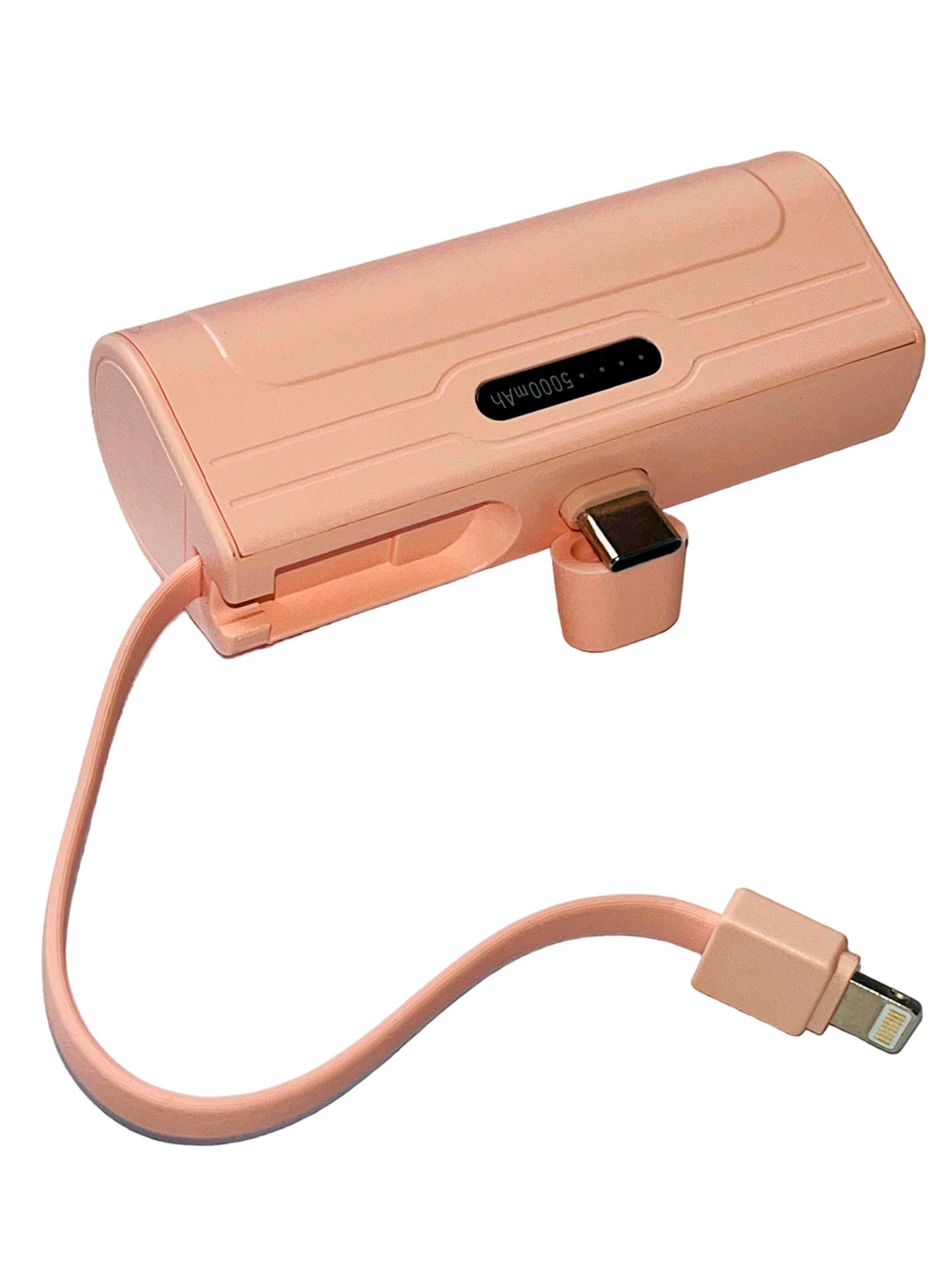 Bateria Externa PowerBank 5000 mah Rosado-1