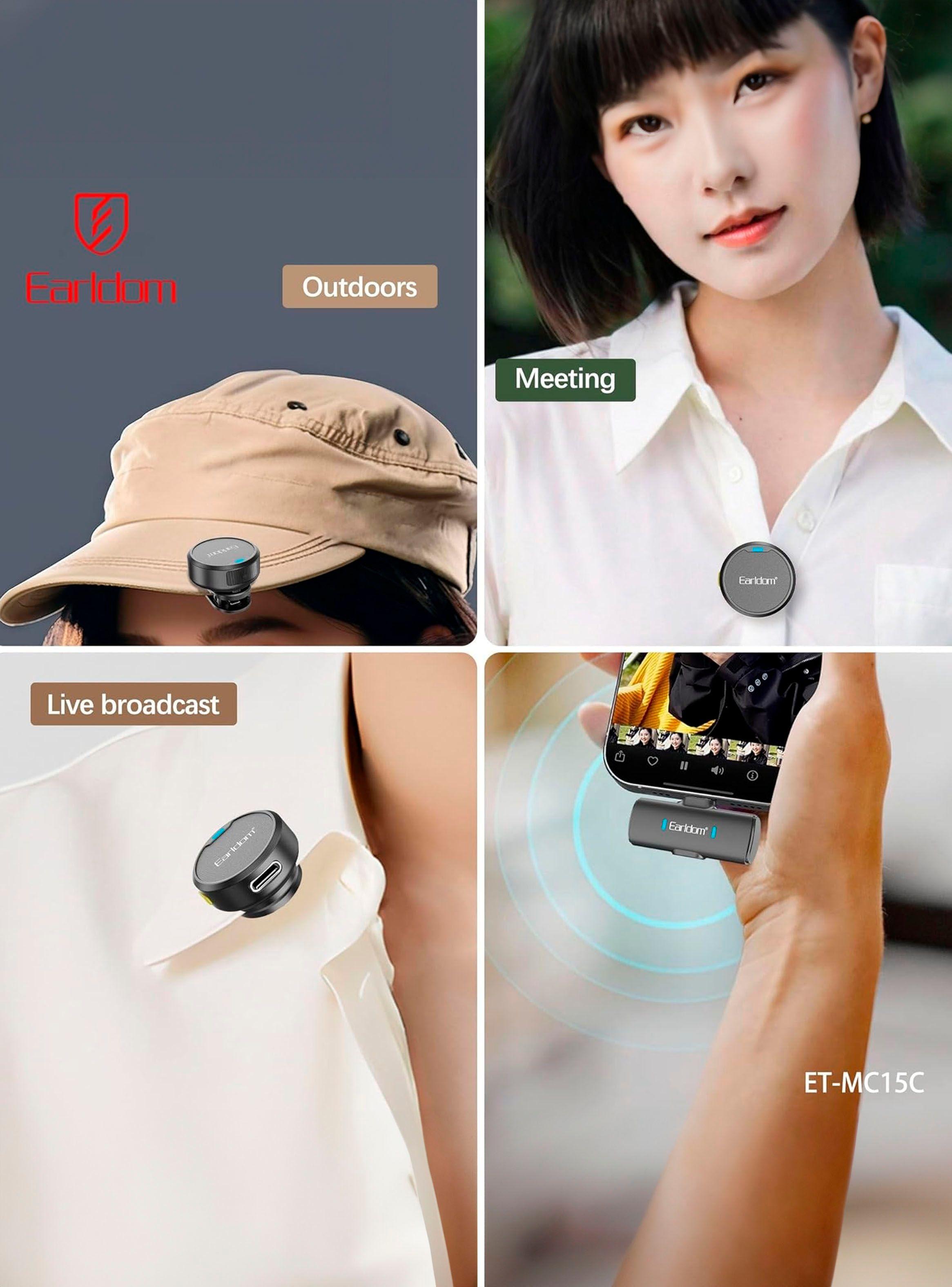 Kit De 2 Microfono Inalambrico Magnetic Compatible En iPhone-3