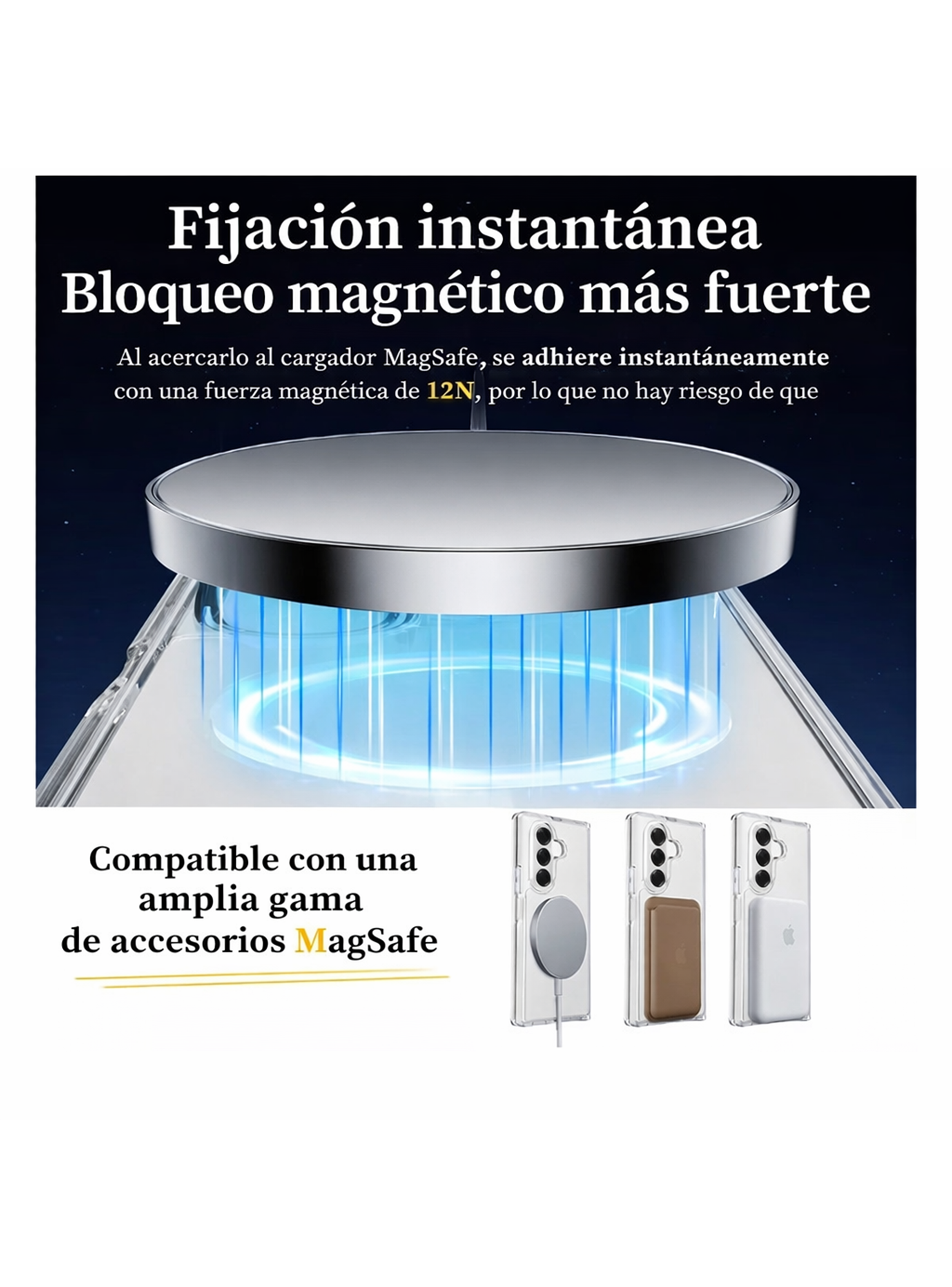 Carcasa Transparente Para Samsung Z Fold 7 Magsafe-3