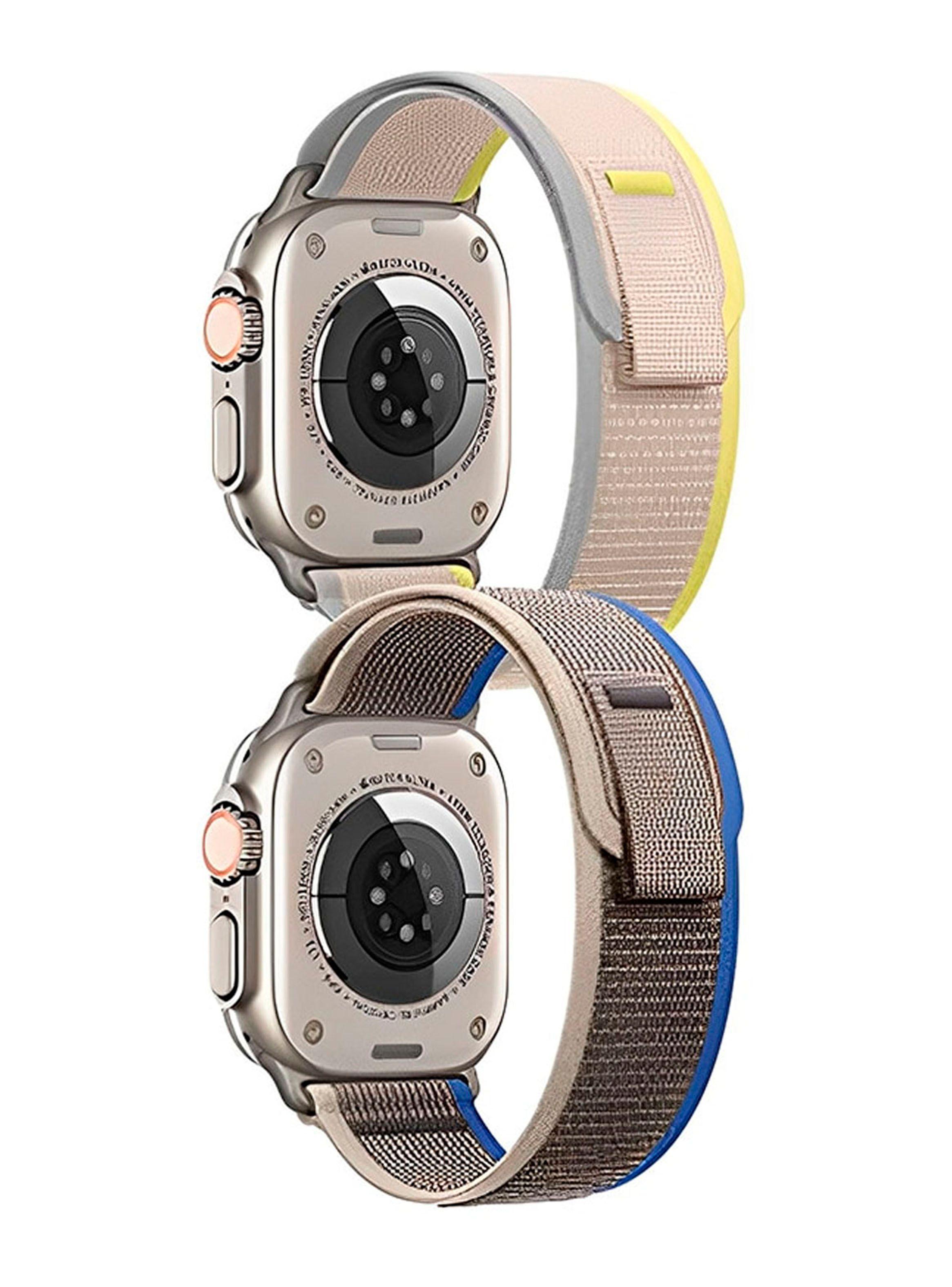 Correa Velcro Compatible Con Apple Watch 42/44 45 49 Azul-3