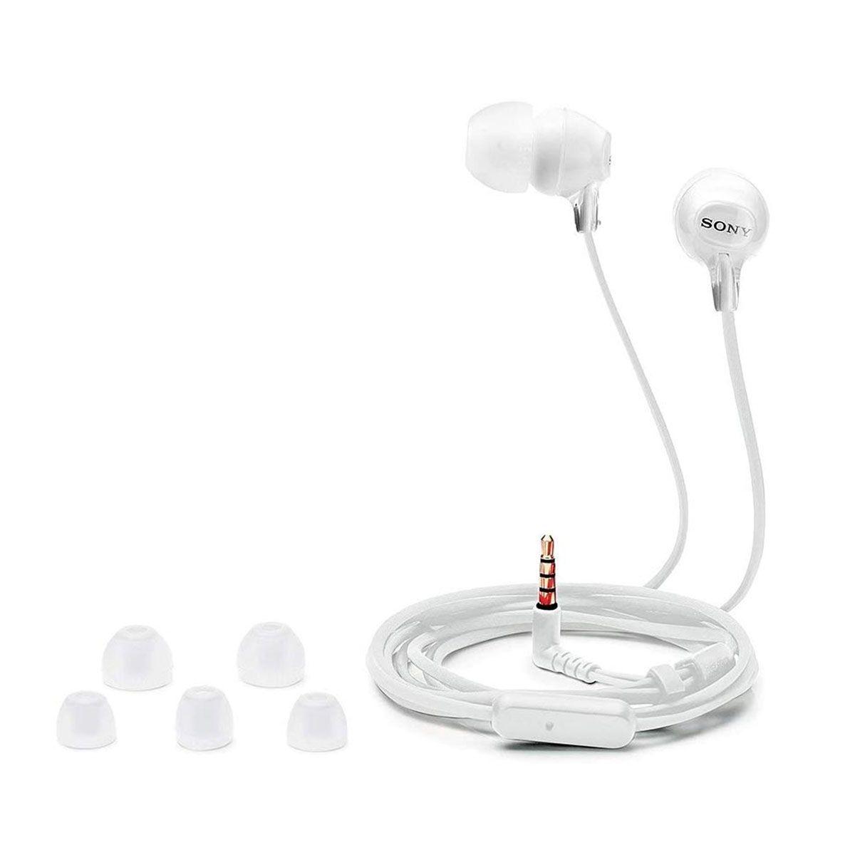 Audífonos Sony Con Función Manos Libres MDR-EX15AP Blanco-1