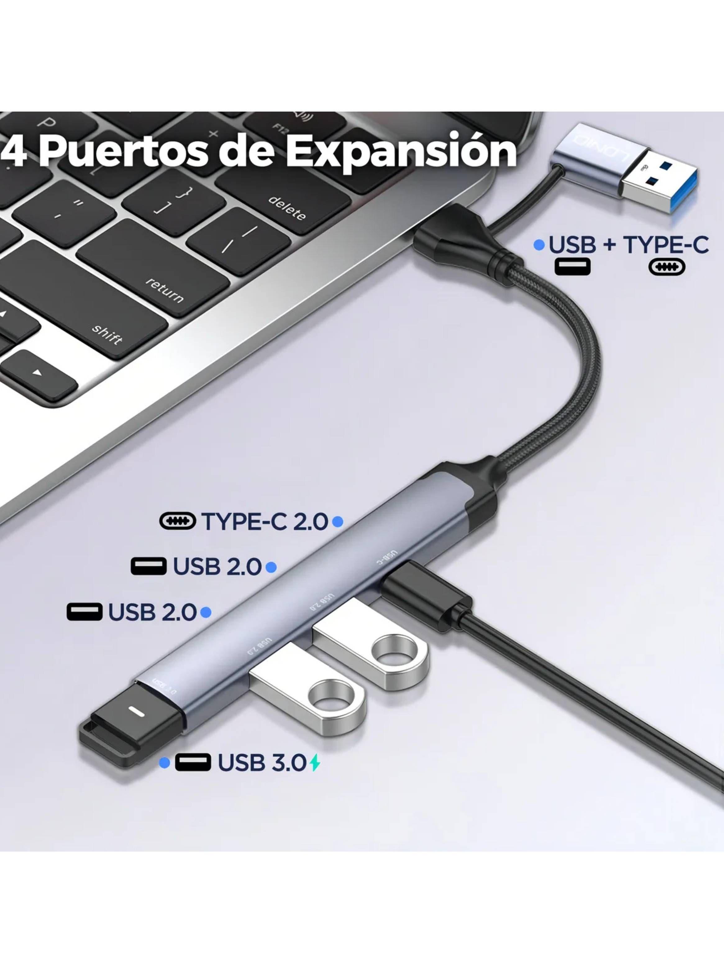 Adaptador USB-C 4 en 1 Puertos USB 3.0-4