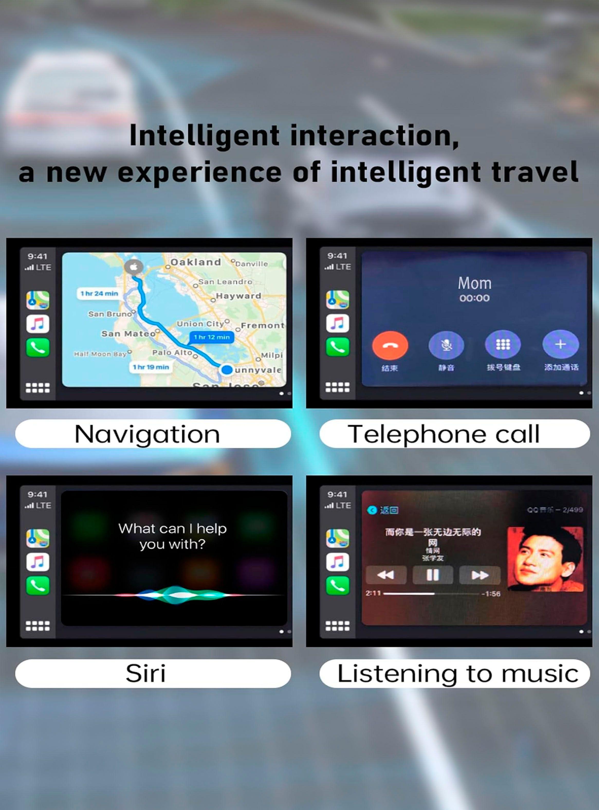 CarPlay Compatible Con iPhone y Android Enchufe Dual 2 En 1-2