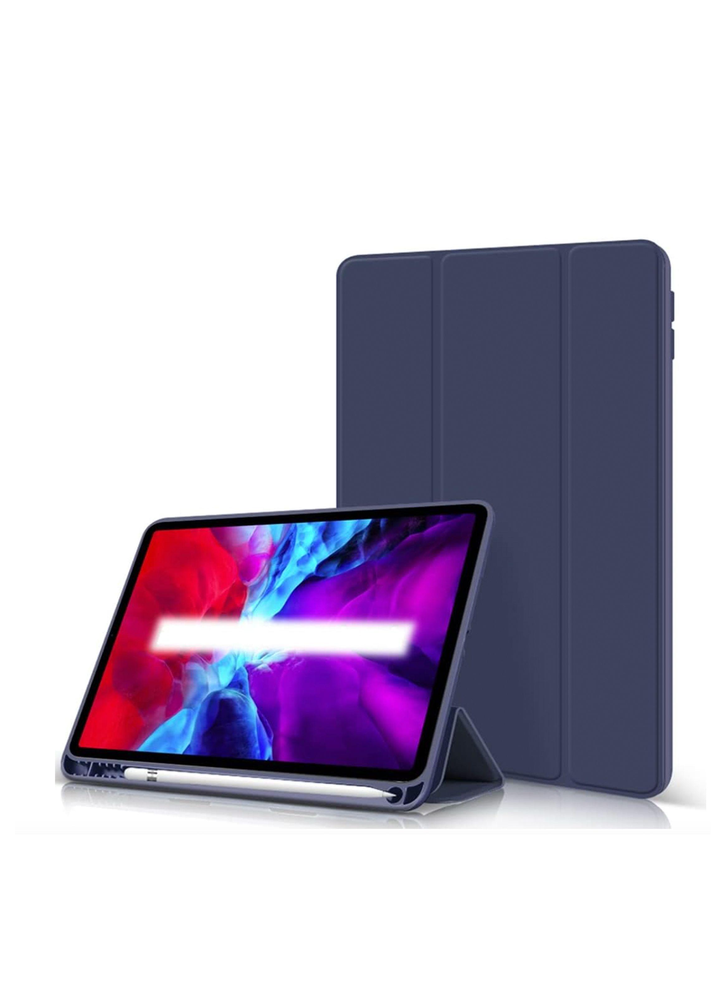 Funda Smart Cover Con Lamina Vidrio Para iPad 12.9 Azul-3