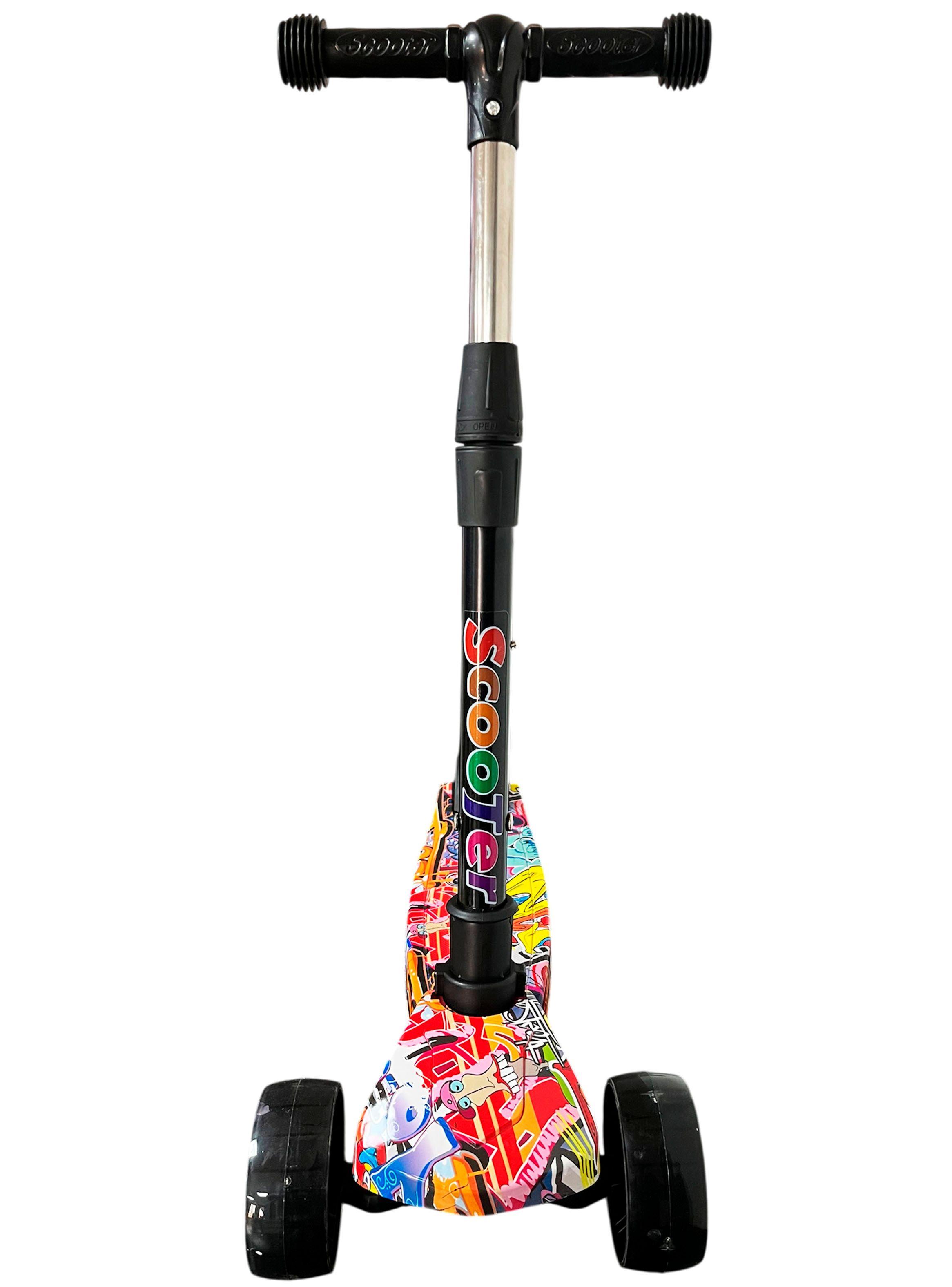Monopatin Scooter Infantil Plegable 3 Ruedas Estampado Rojo-3