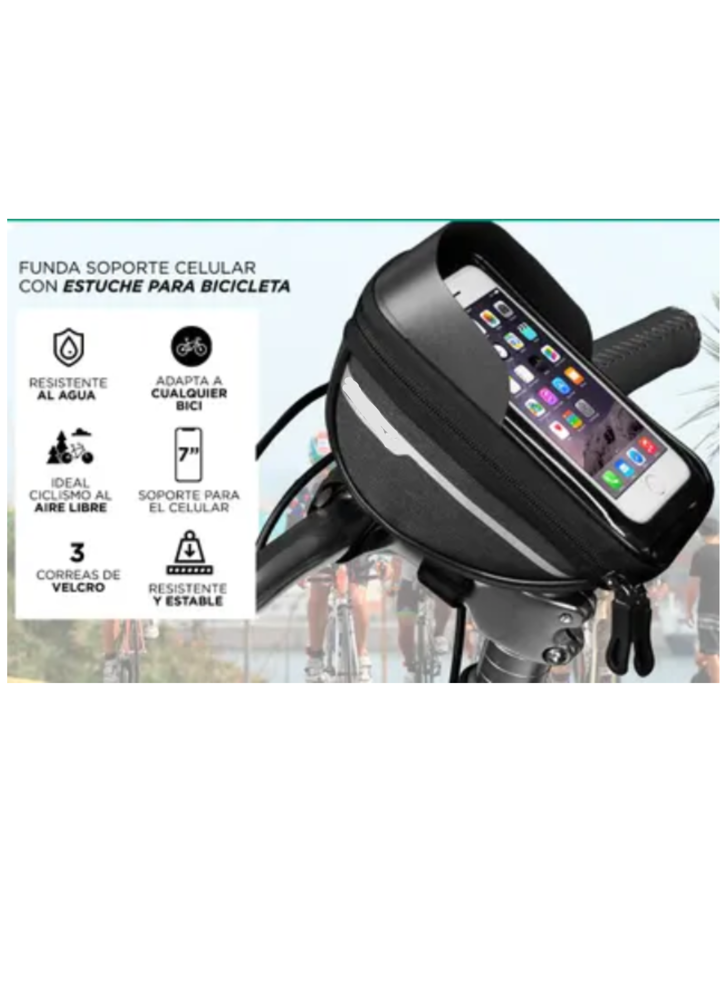 Soporte Porta Celular Moto Bicicleta Impermeable-3