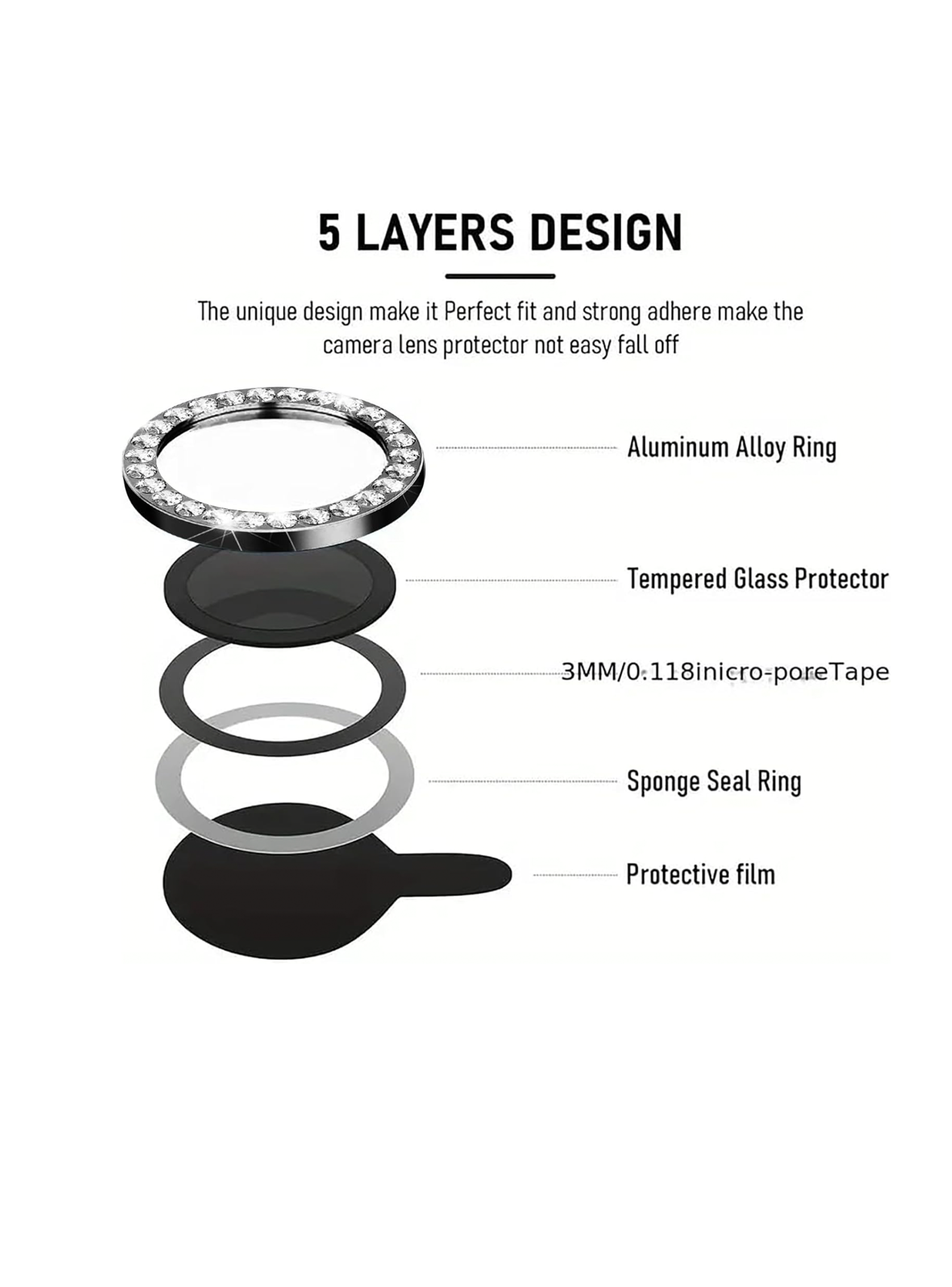 Protector De Lente Camara Para Samsung S24 Diamante Negro-2