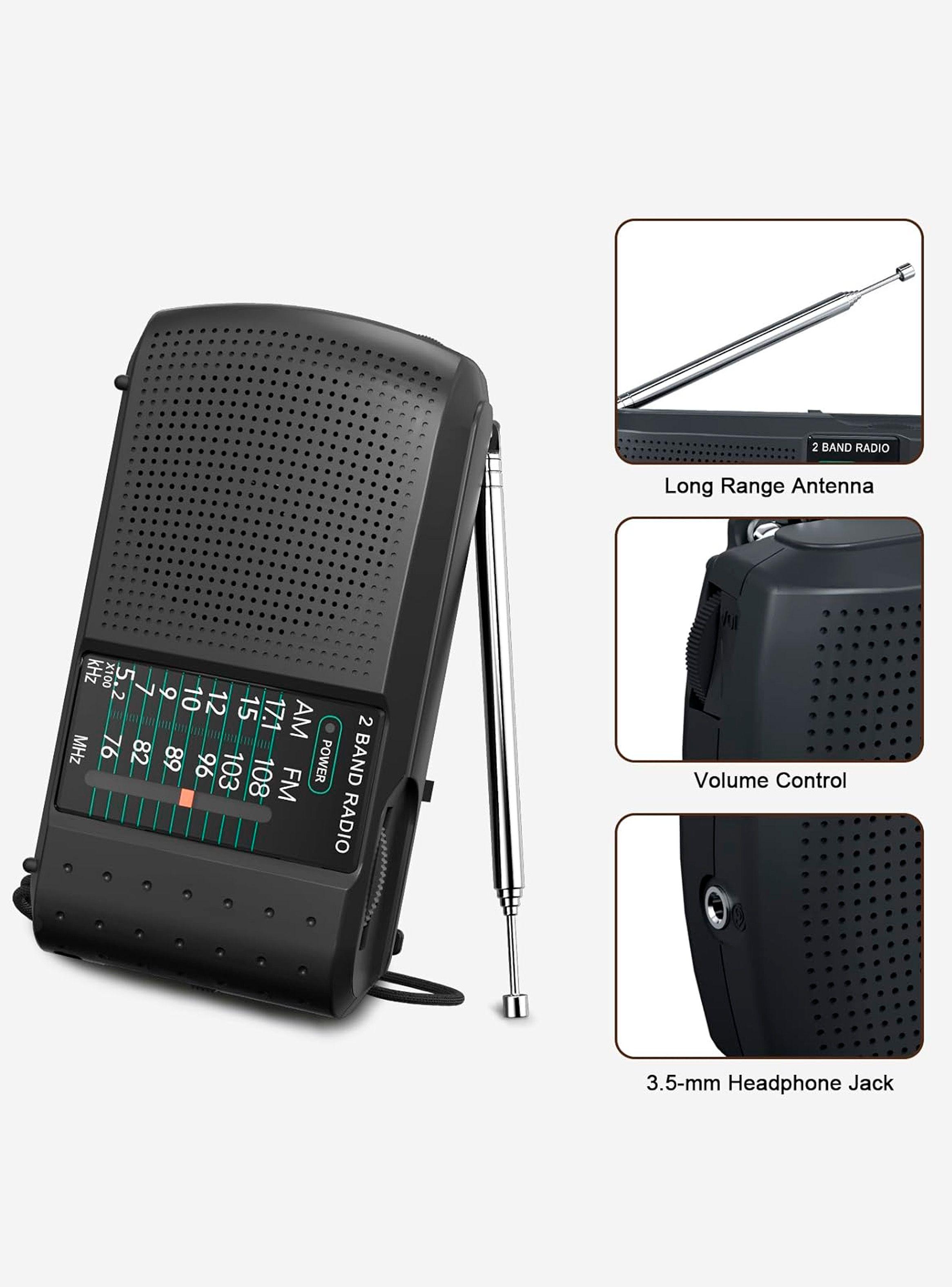 Radio Portatil AM/FM Philco IC-X40 Con Audifonos Negro-2