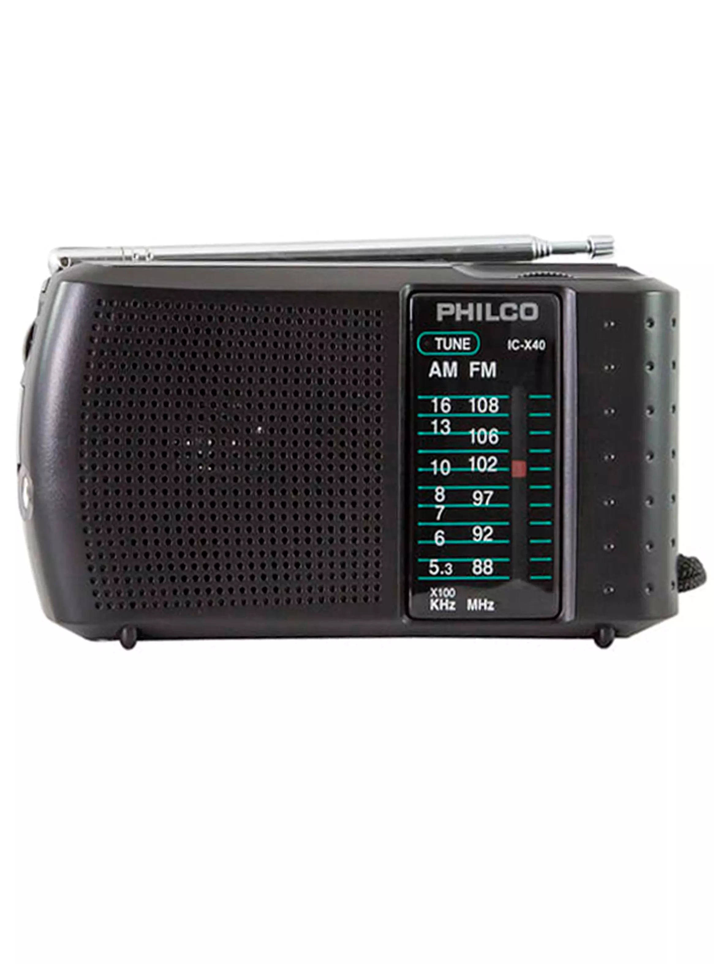 Radio Portatil AM/FM Philco IC-X40 Con Audifonos Negro-3