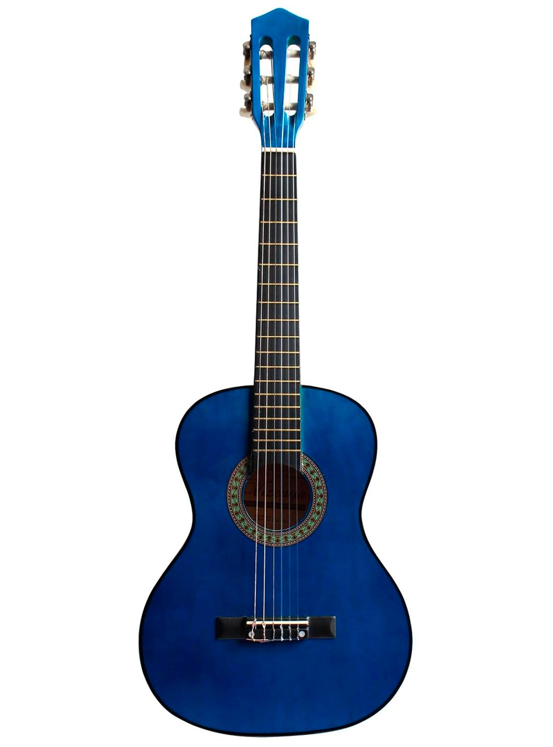 Guitarra Clasica 39 Pulgadas Acabado De Madera Azul-0