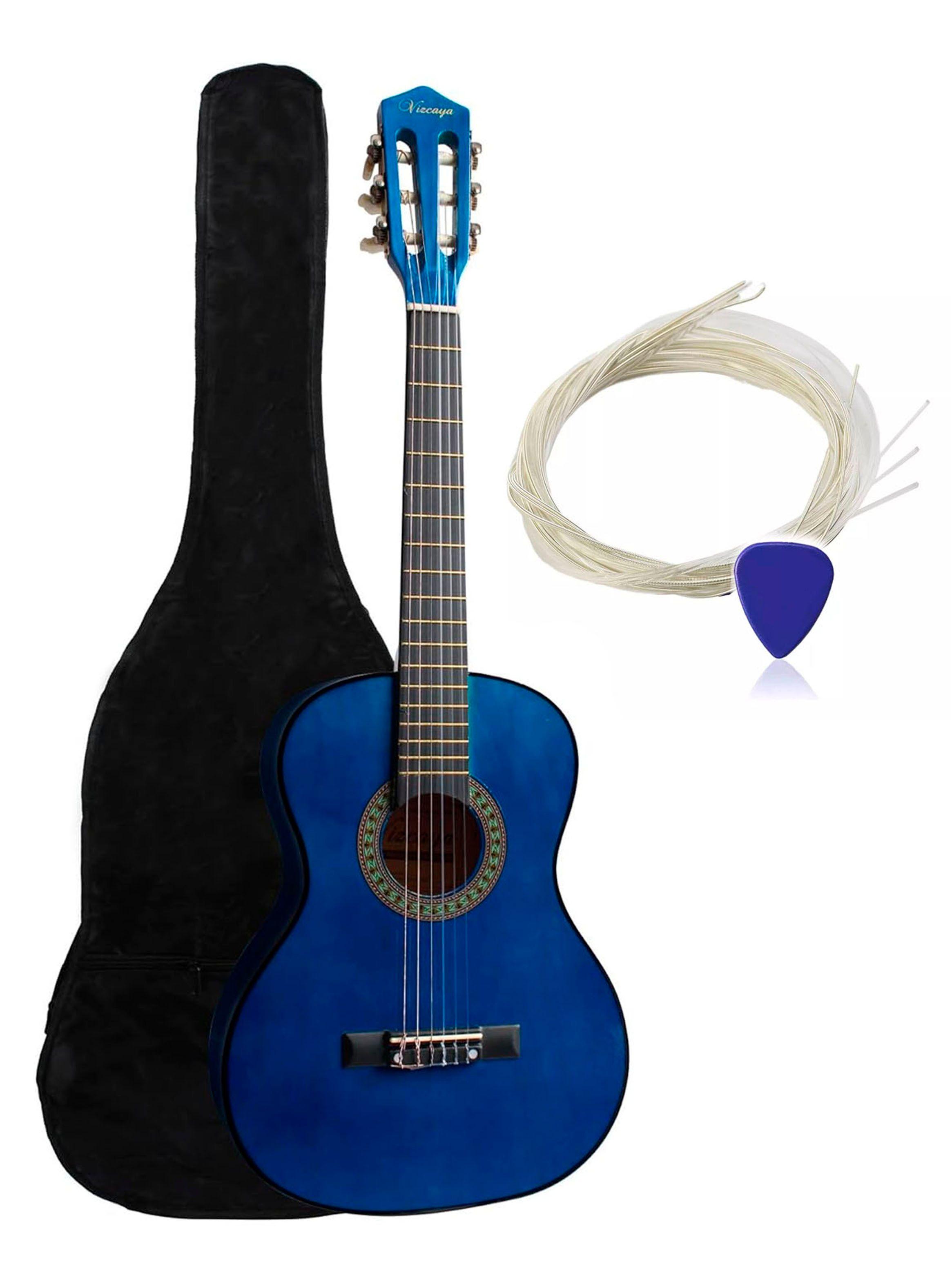 Guitarra Clasica 39 Pulgadas Acabado De Madera Azul-2
