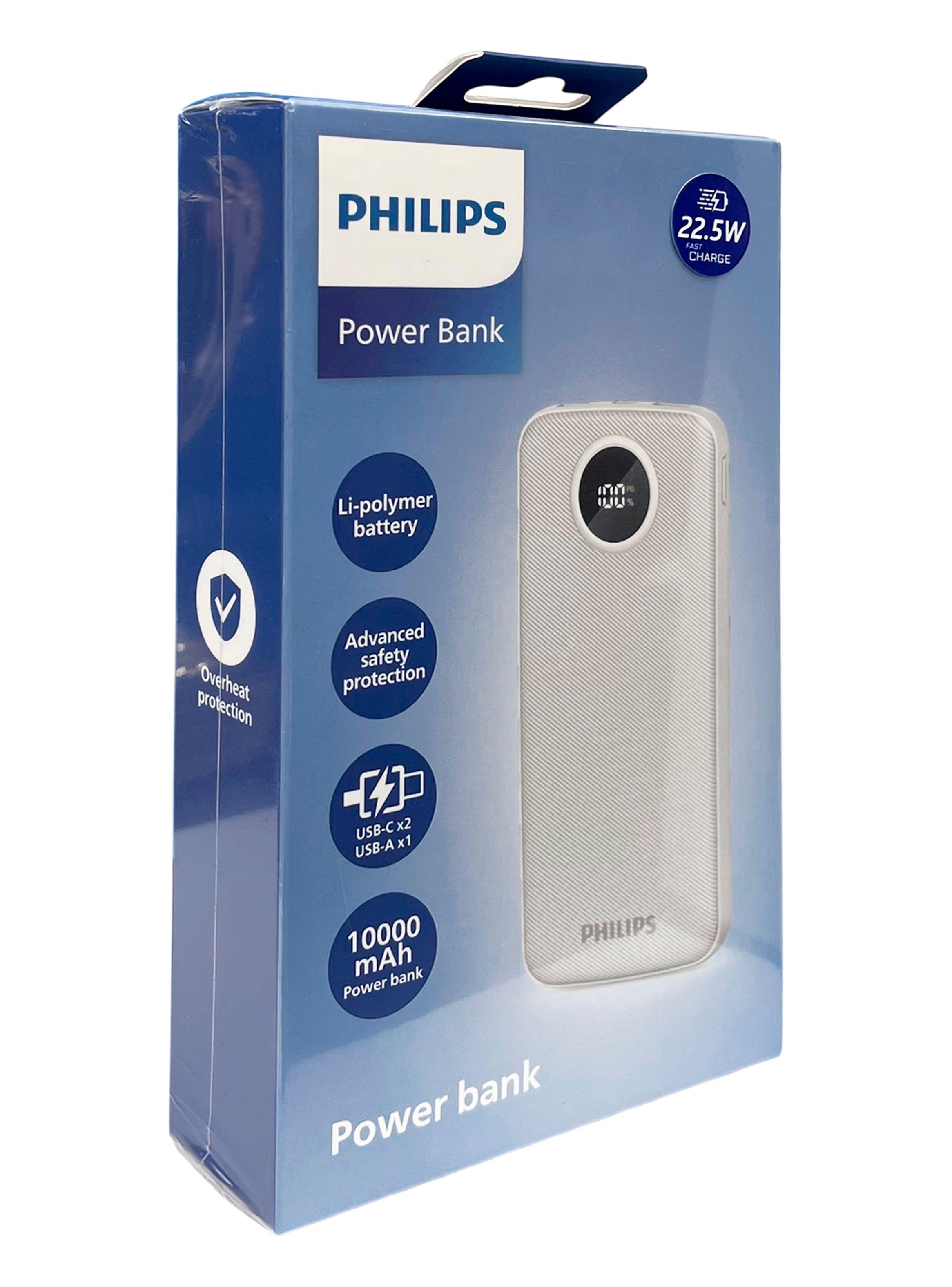 Bateria Externa Cargador Powerbank Philips 10.000Mah Blanco-3