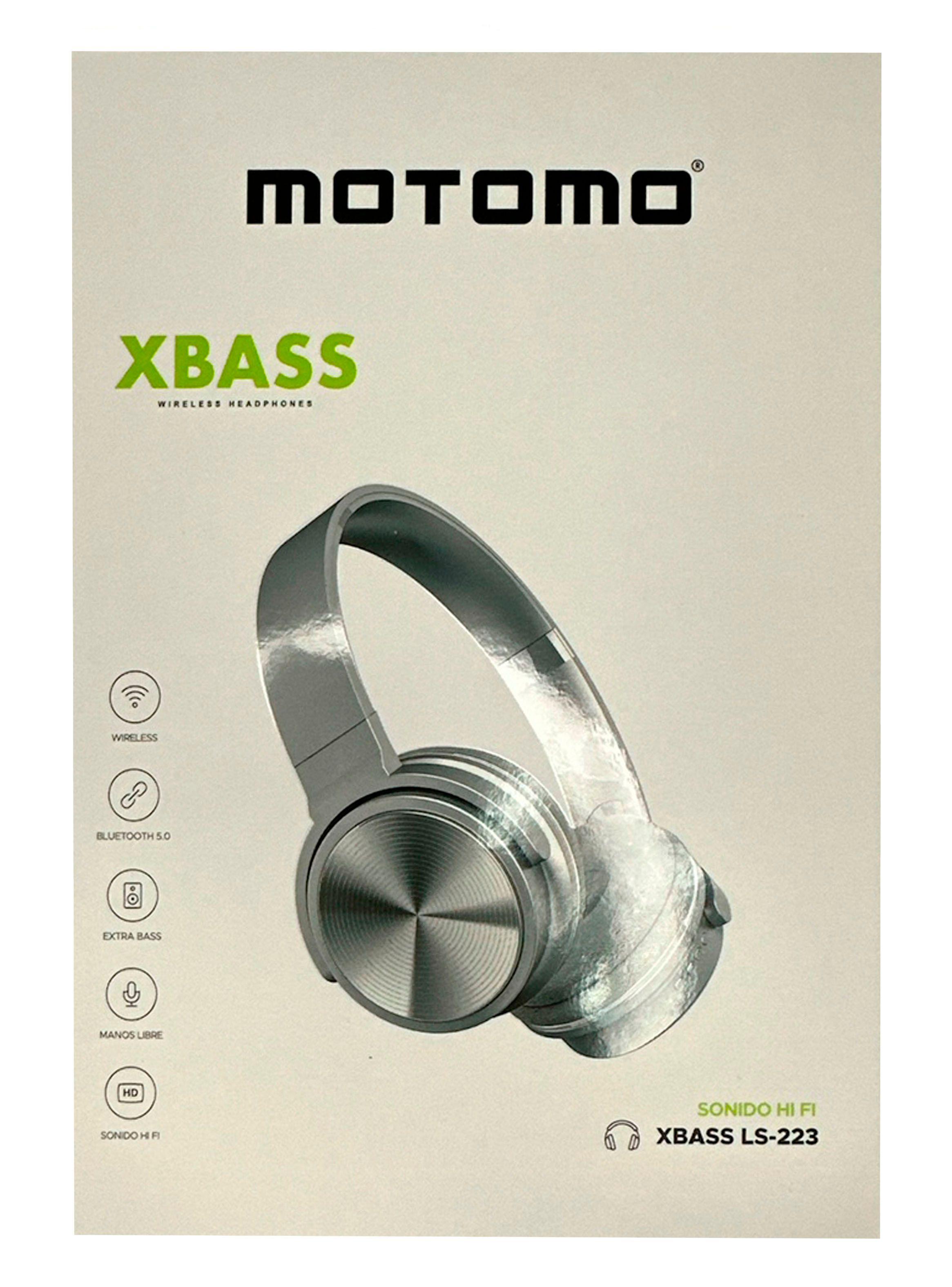 Audifonos Inalámbricos Bluetooth XBASS LS223 Gris-2