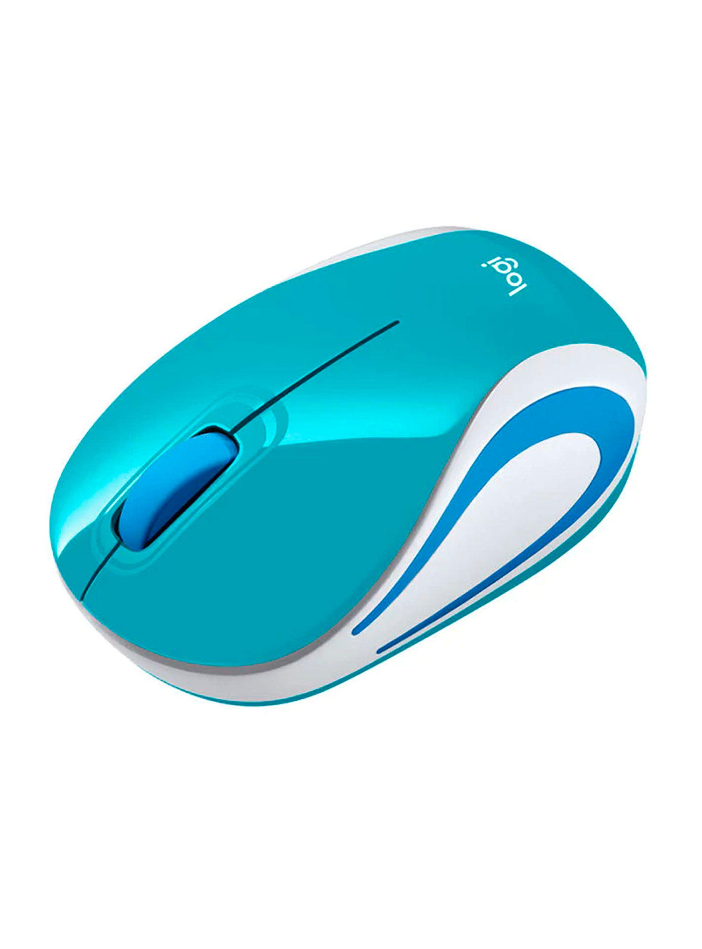 Mouse Optico Inalambrico Logitech M187 Celeste-1