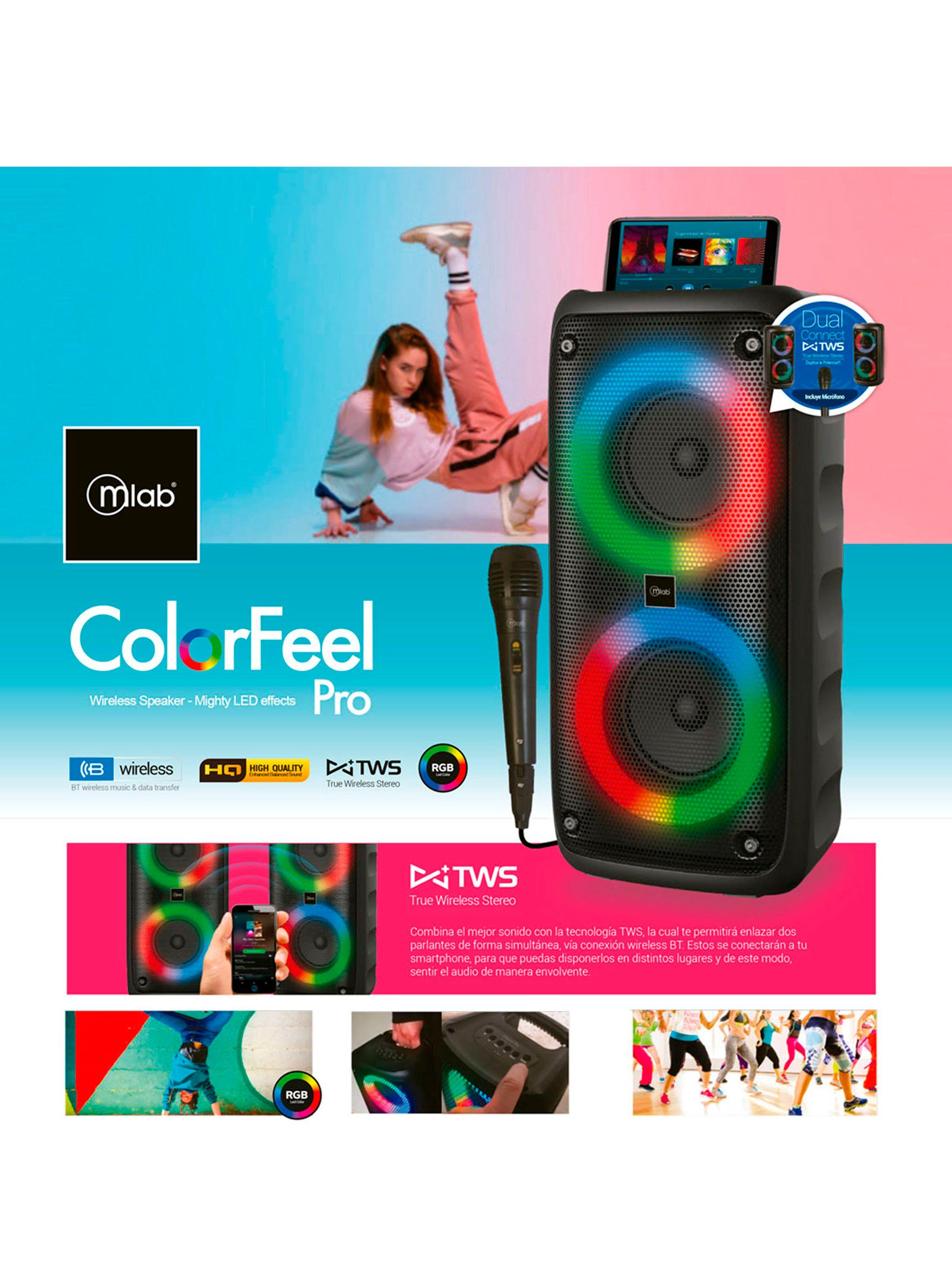 Parlante Karaoke Colores Feel Pro Karaoke TWS 2500W-2