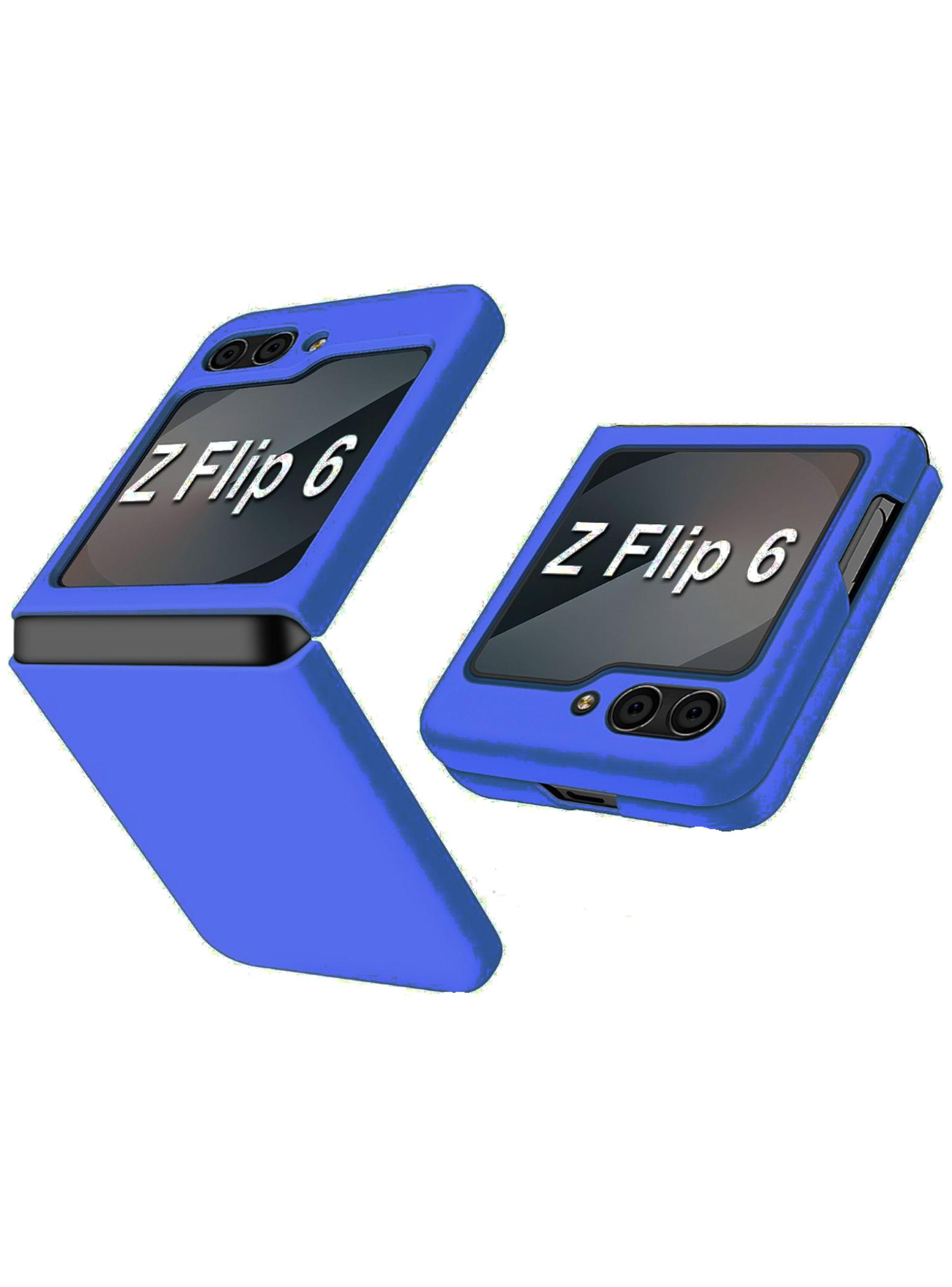 Carcasa Para Samsung Z Flip  6 Goma Azul-1
