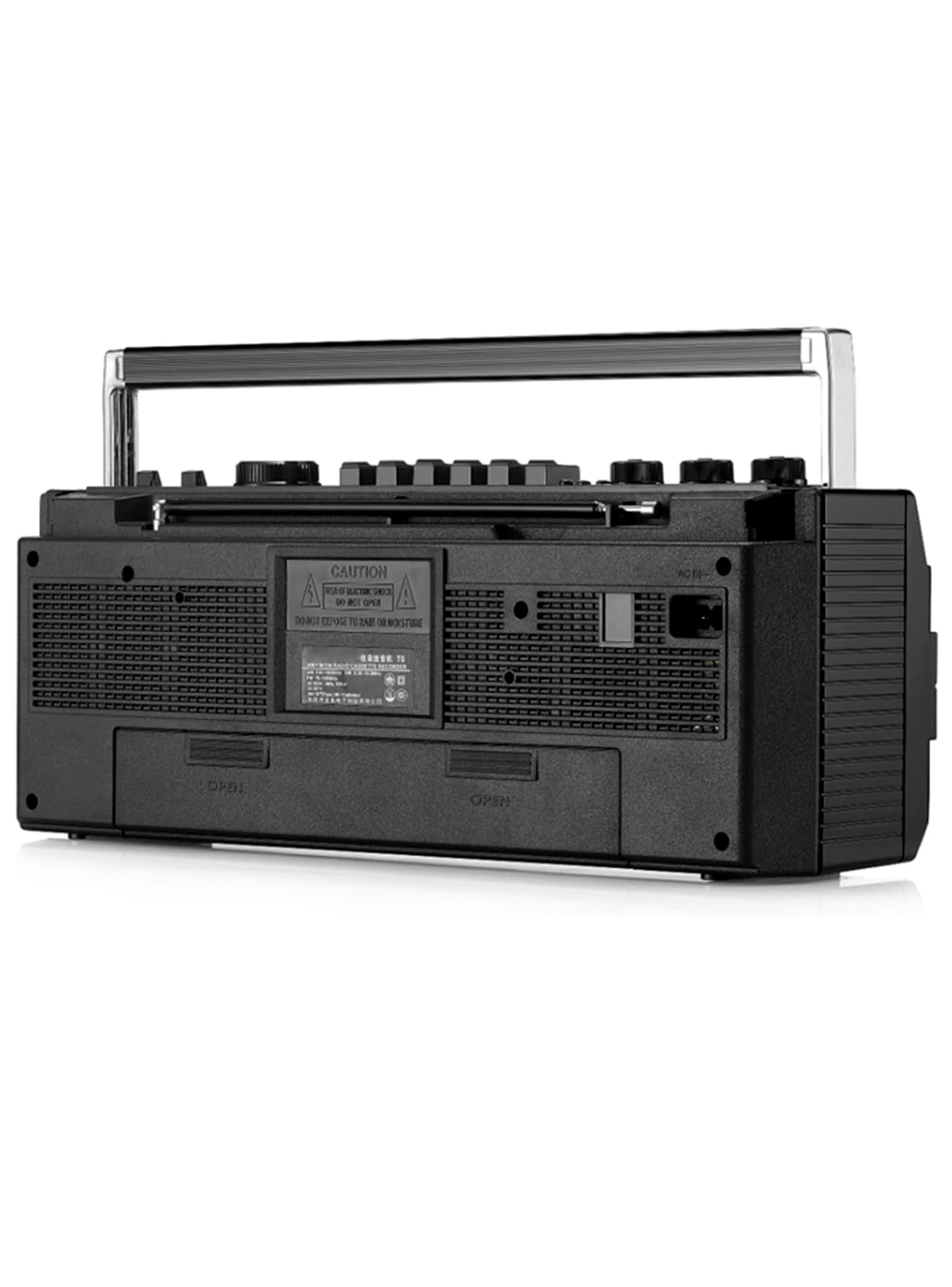 Radio Cassette Portatil Bluetooth Audio Pro AM FM Negro-3