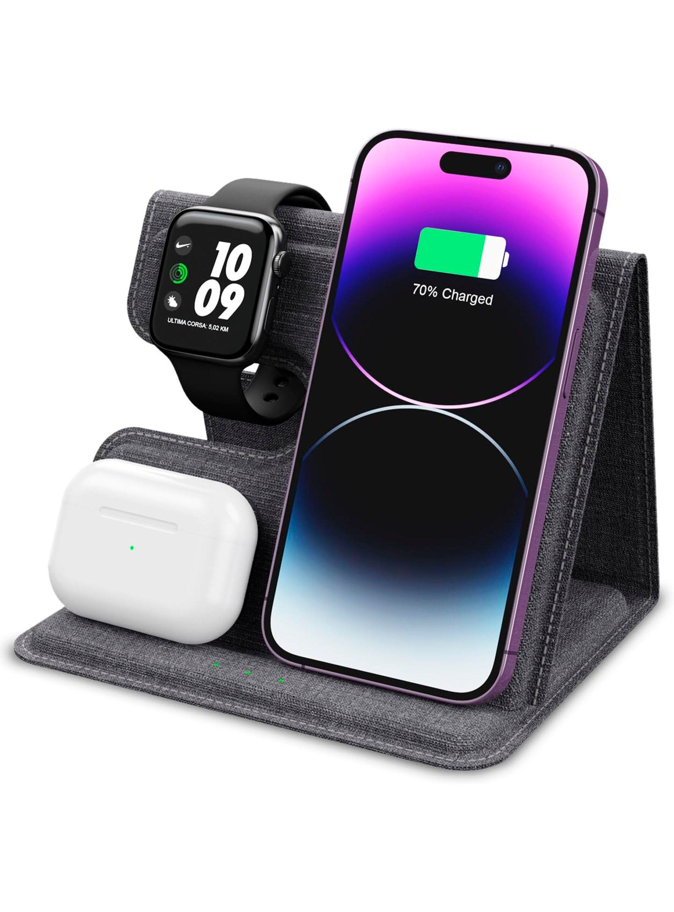 Estacion Base De Carga Inalambrica Carga Rapida 15W 3en1 TL6-0