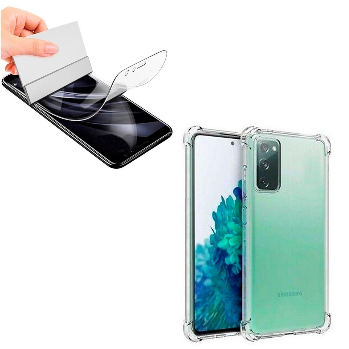 Carcasa Transparente Para Samsung S20 FE + Lamina Hidrogel-0