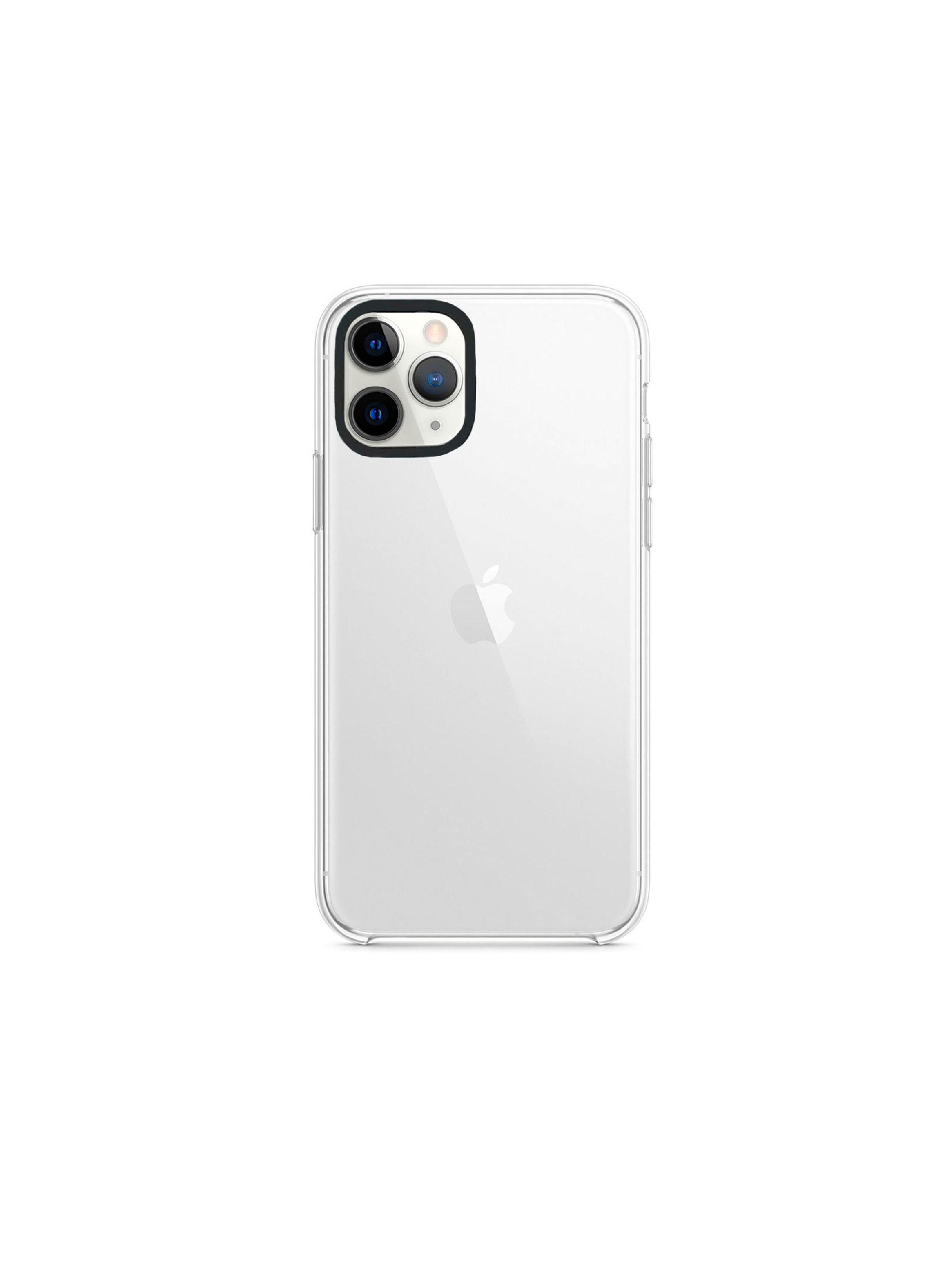 Carcasa Para iPhone 14 Pro Max Transparente Borde Blanco-2