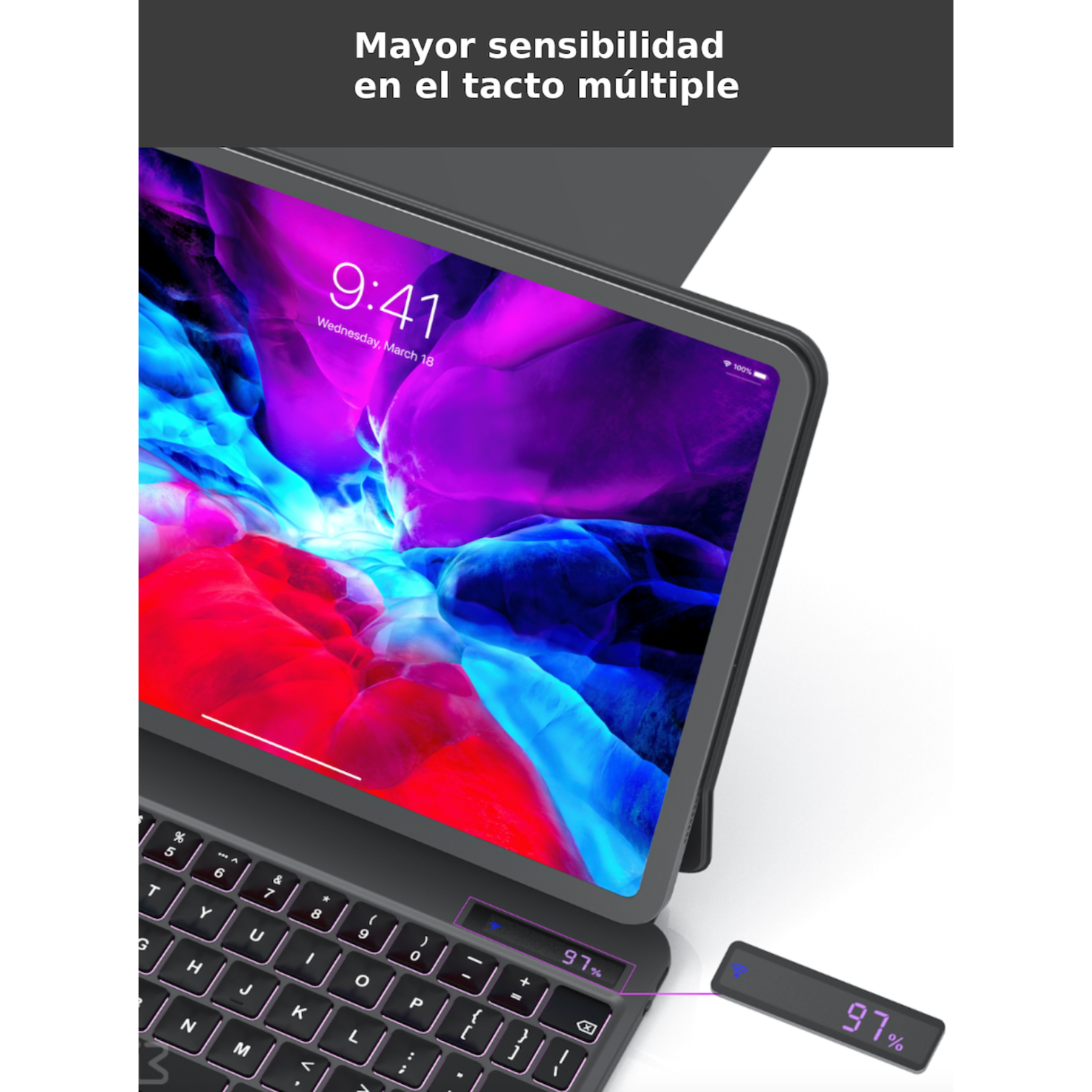 Funda Magnetica Con Teclado Español Para iPad Air 11 M3 2025-2