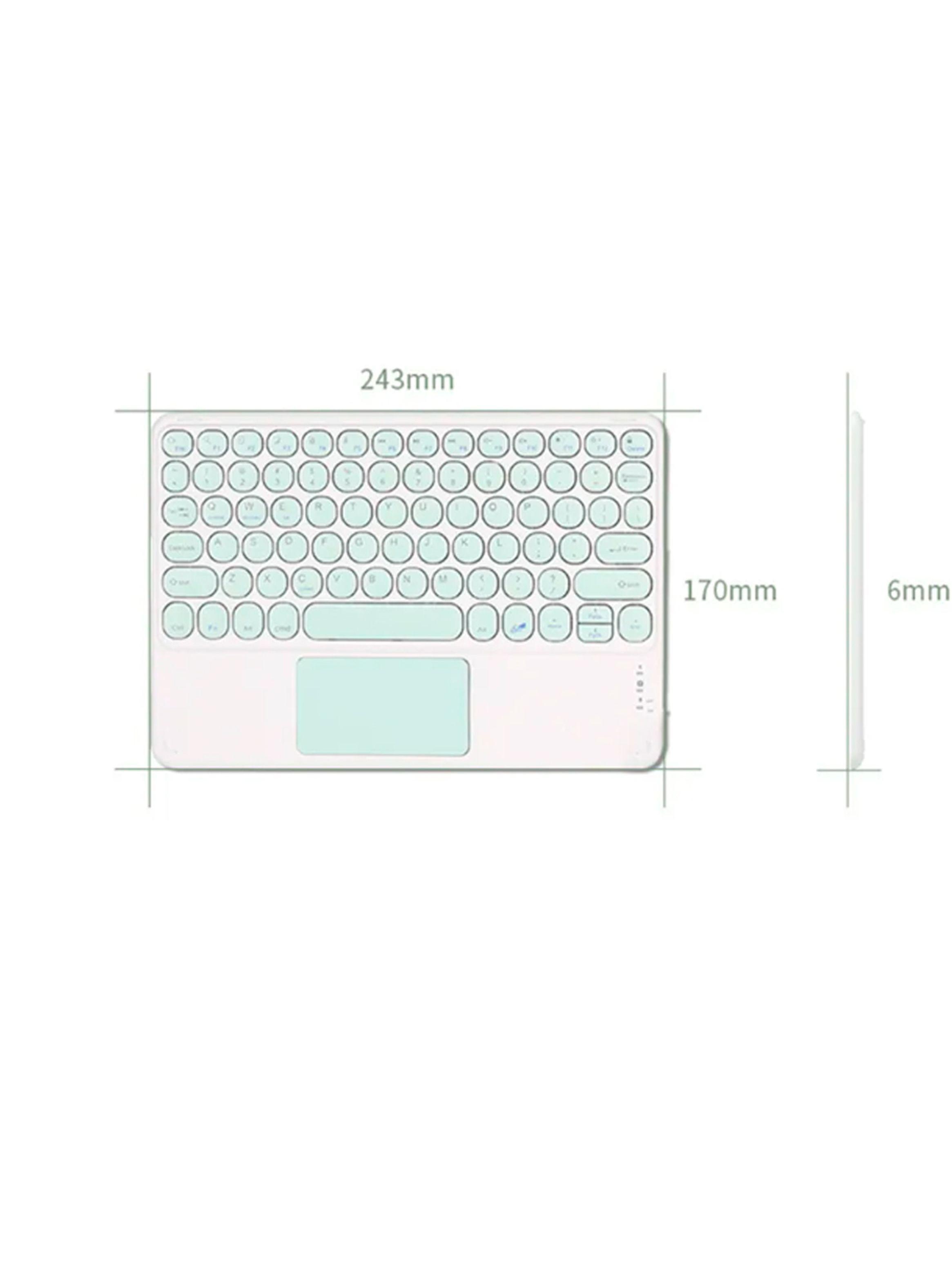 Teclado TouchPad Bluetooth Inalámbrico Tablet PC Blanco-3