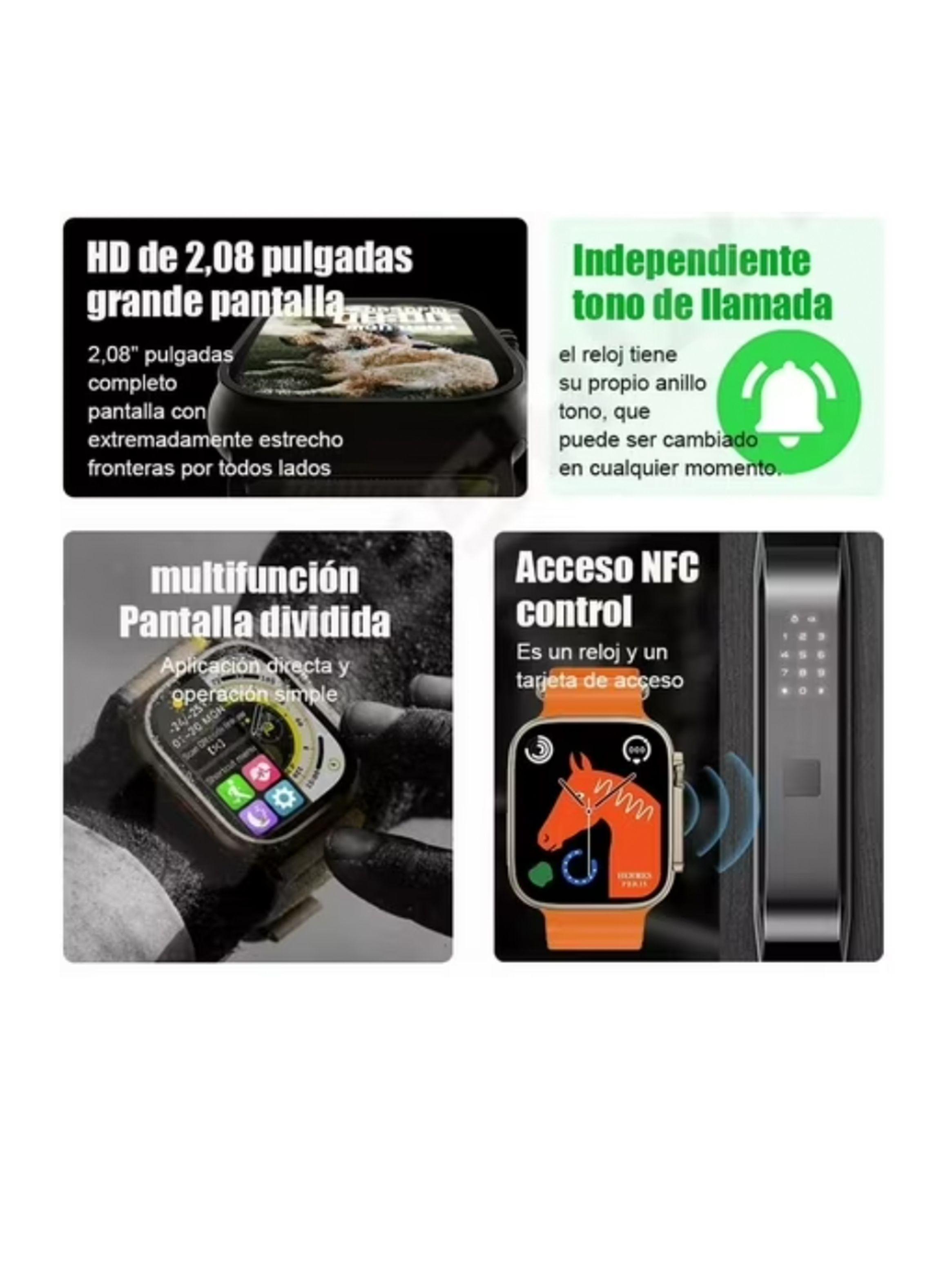 Reloj inteligente Smart Watch Deportivo 49mm 2 Correas-2