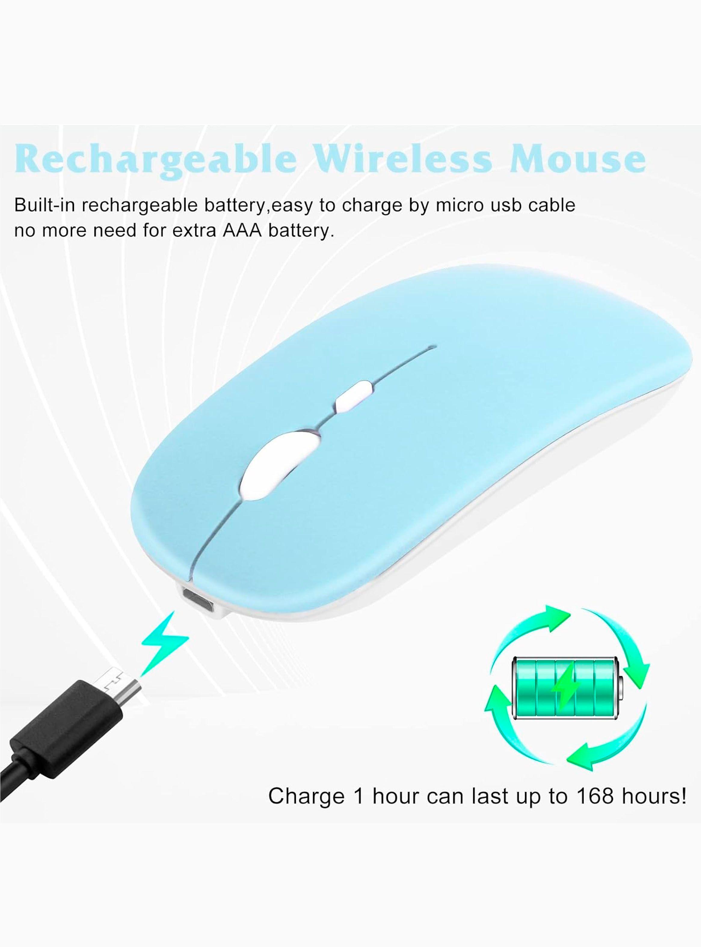 Combo Teclado Mouse Inalámbrico Bluetooth Recargable-3