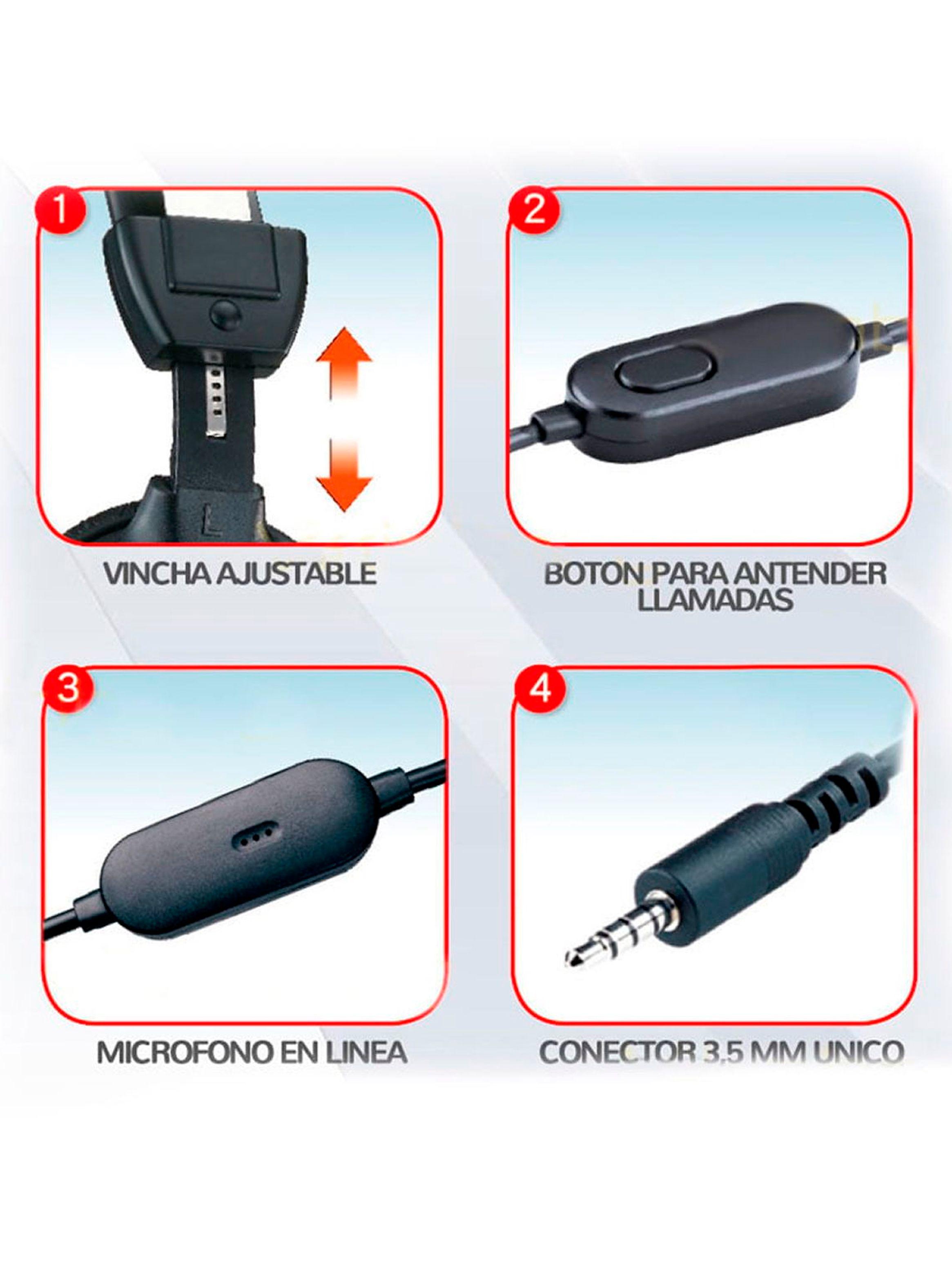 Audifono Con Microfono Cable Conexión 3.5mm Genius HS-M505X-2