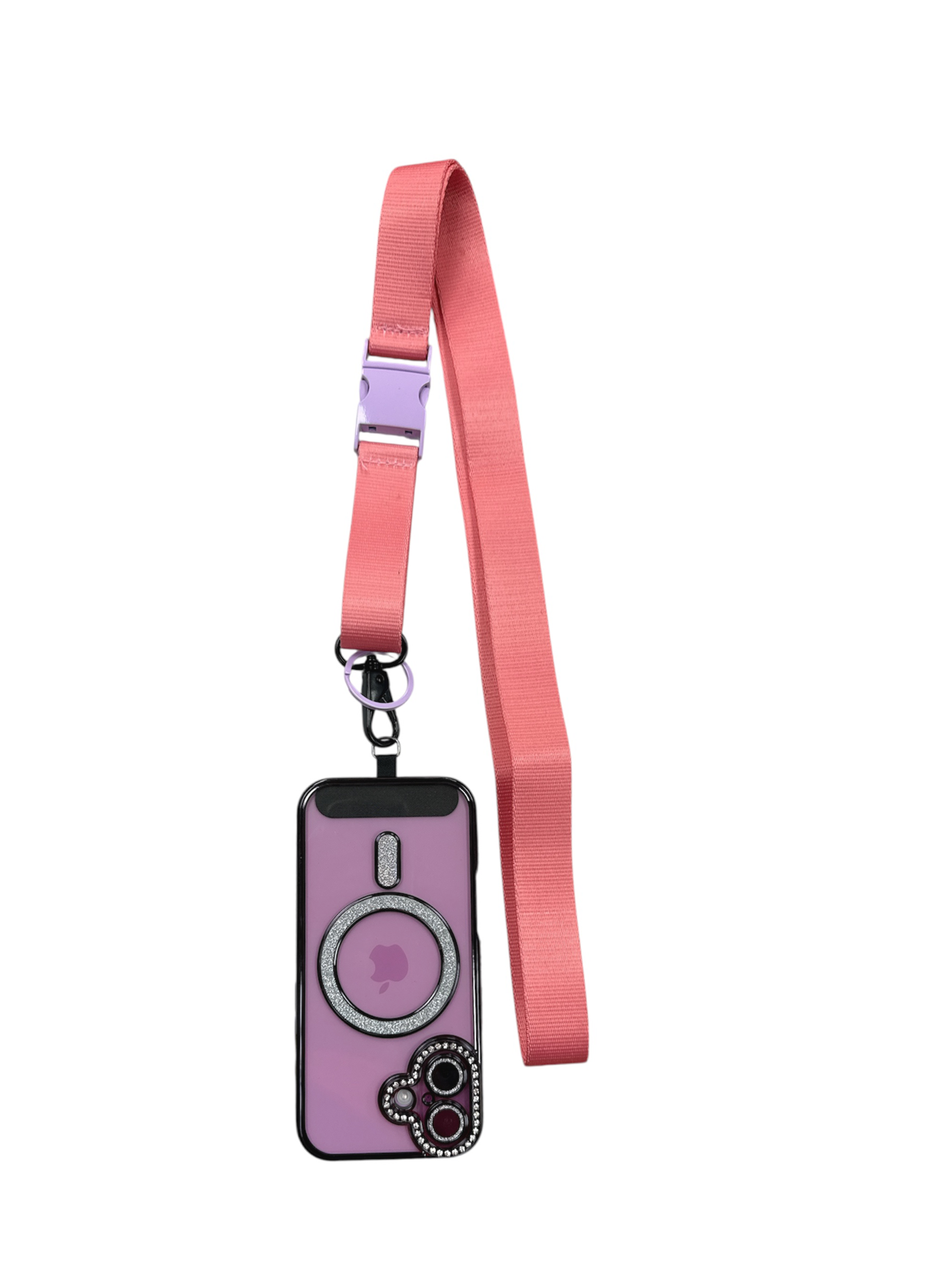 Strap Colgante con Broche Para Celular Coral-1