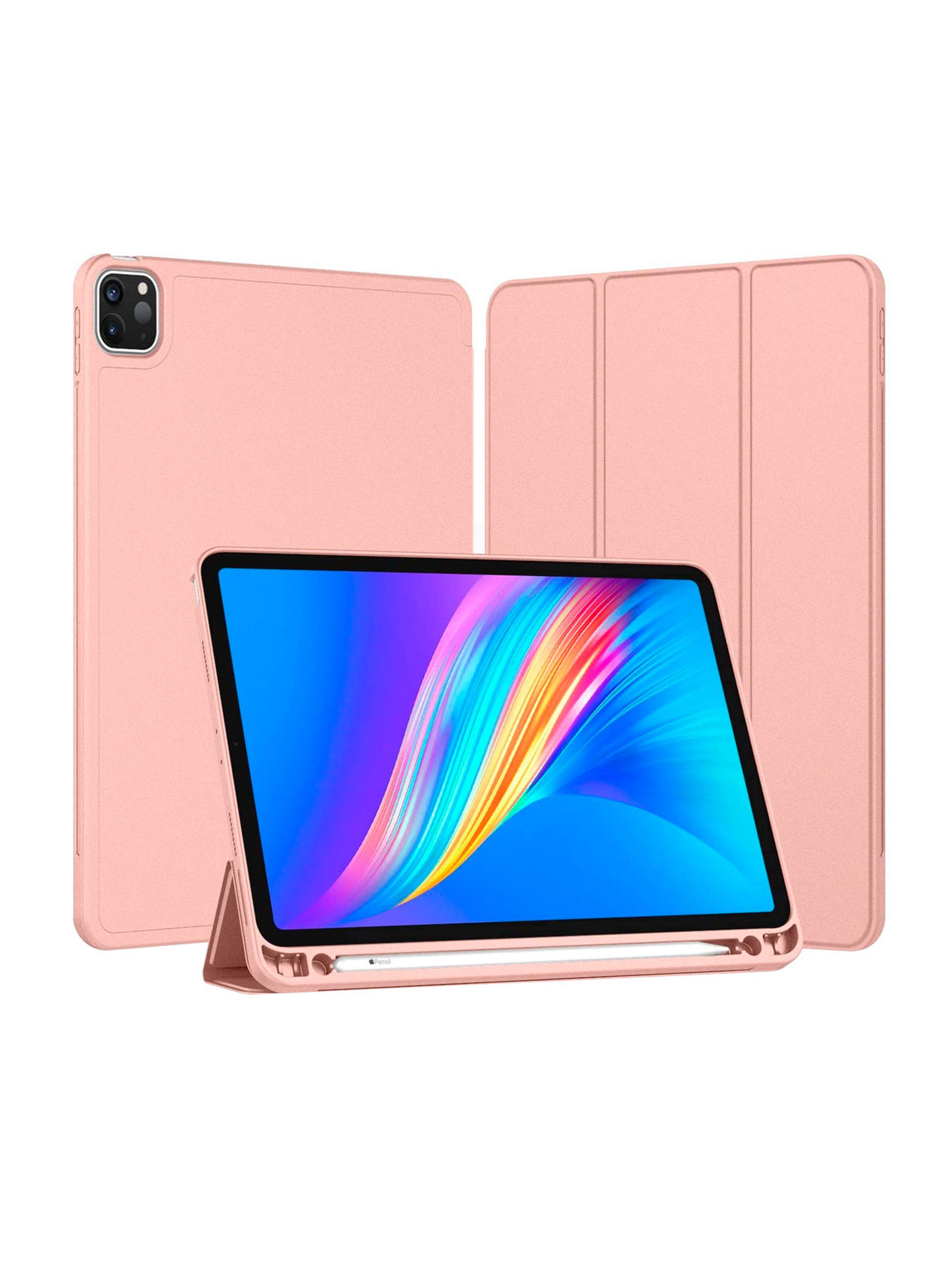 Funda Smart Cover Para iPad 12.9(Pro) Con Ranura Lapiz Gold Rose-3