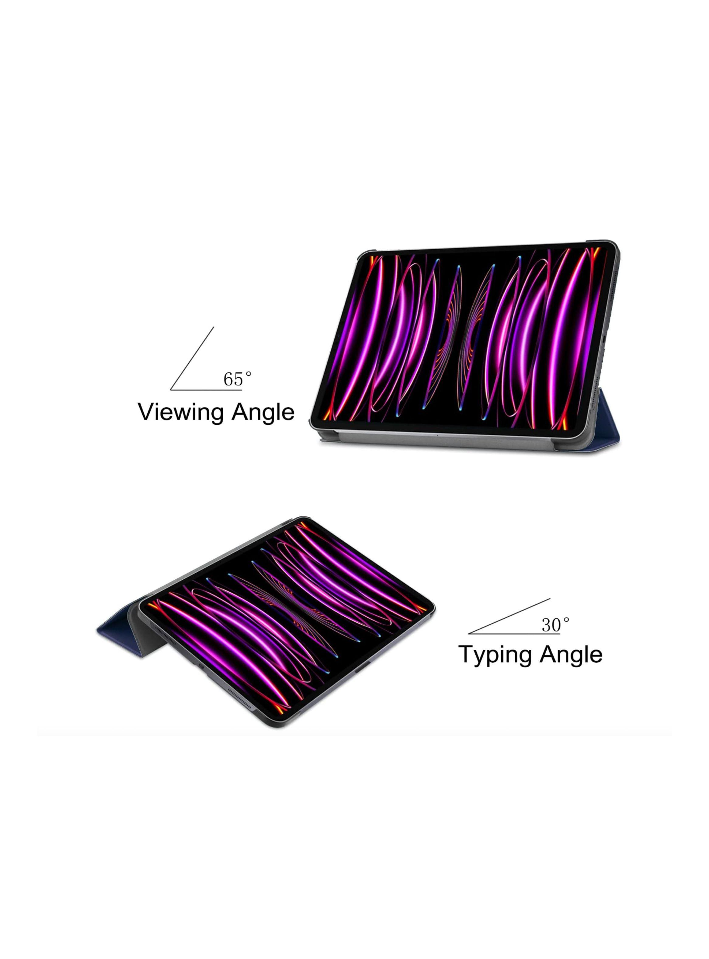 Funda Smart Cover Para iPad 12.9(Pro) Con Ranura Lapiz Gold Rose-4