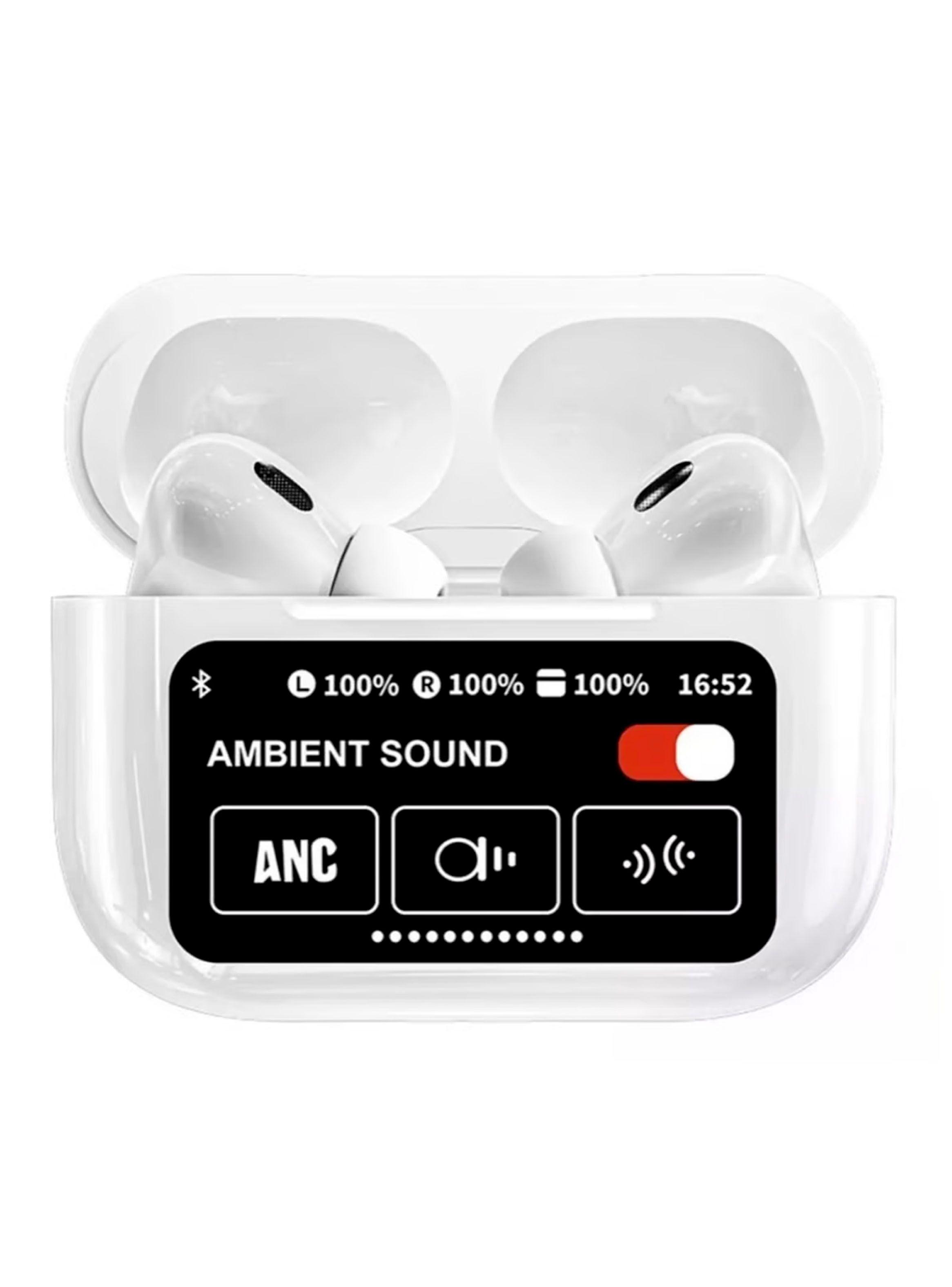 Audifonos Inalámbrico Bluetooth Pantalla Touch Blanco-1