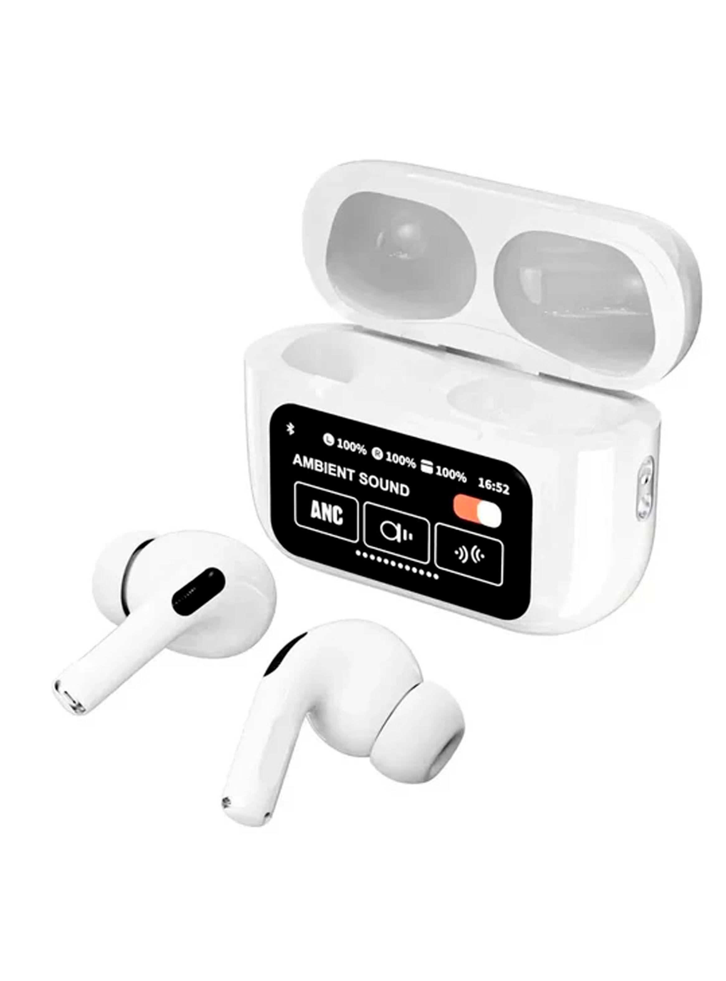 Audifonos Inalámbrico Bluetooth Pantalla Touch Blanco-2