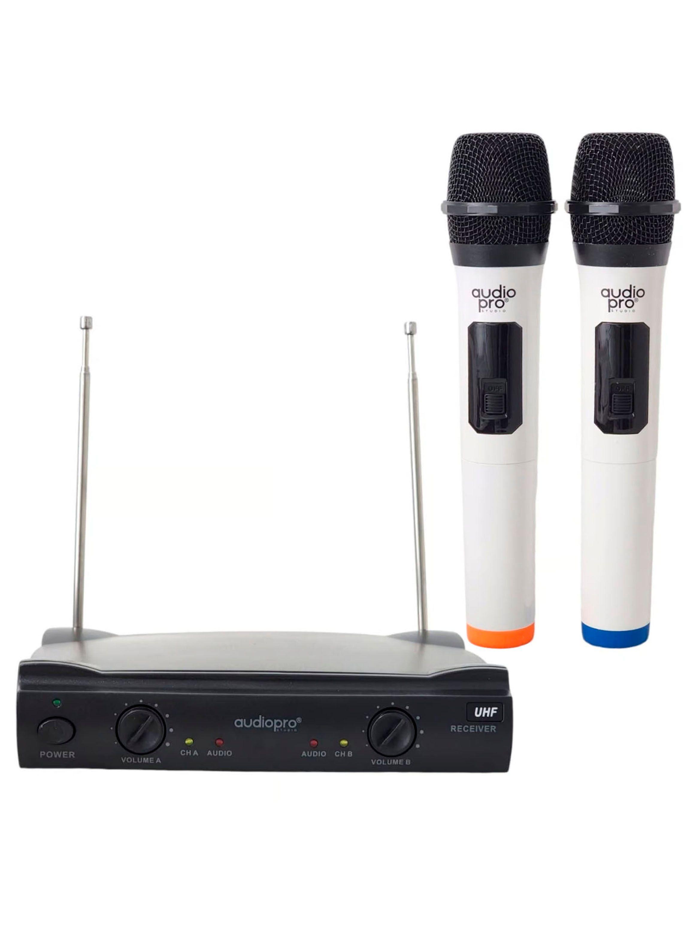Kit De 2 Micrófonos Inalámbricos Karaoke Audiopro-2