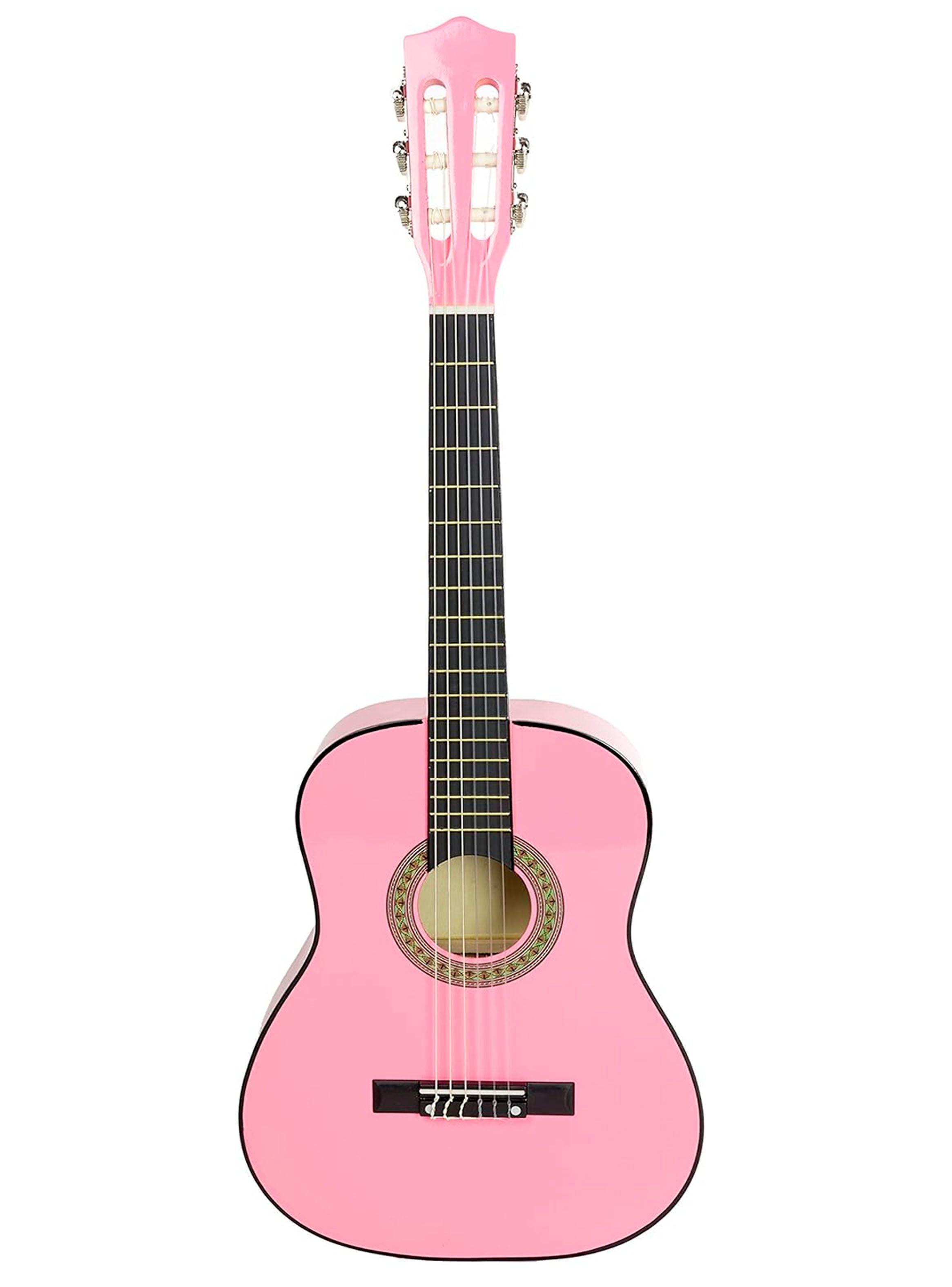 Guitarra Clasica De Niño 30 Pulgad Madera Funda Hendrix Rosa-0