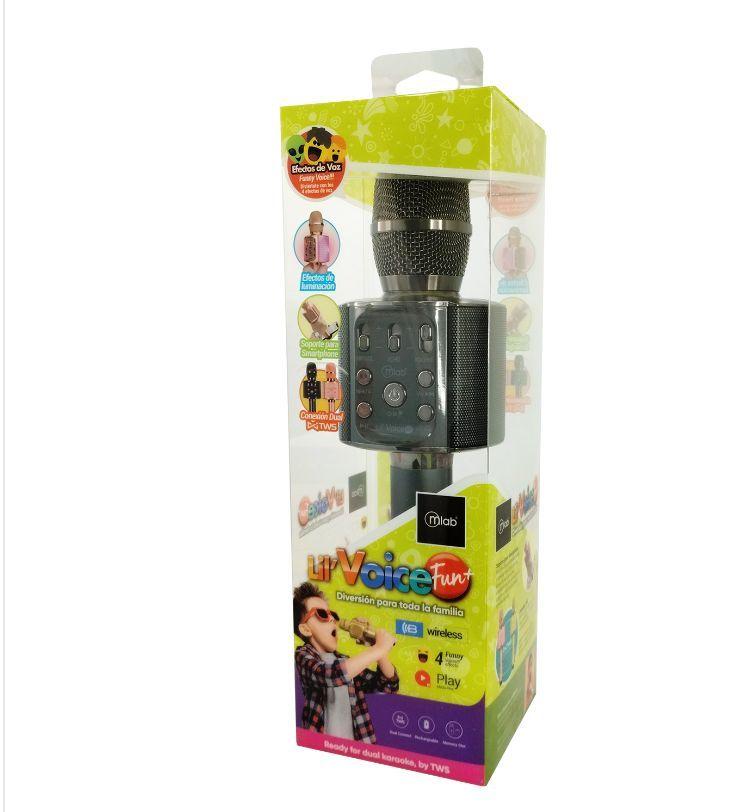 Micrófono Parlante Karaoke Bluetooth Inalámbrico Negro-6