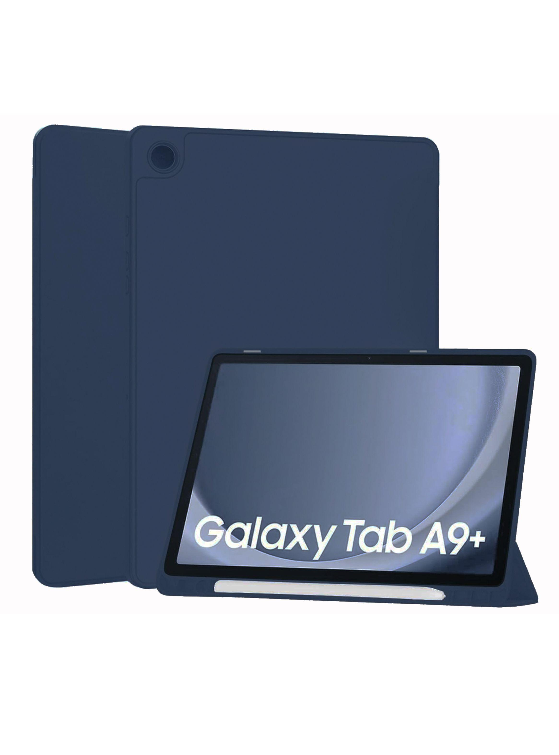 Funda Lamina Vidrio Para Tablet Galaxy Samsung A9+ Plus Azul-3