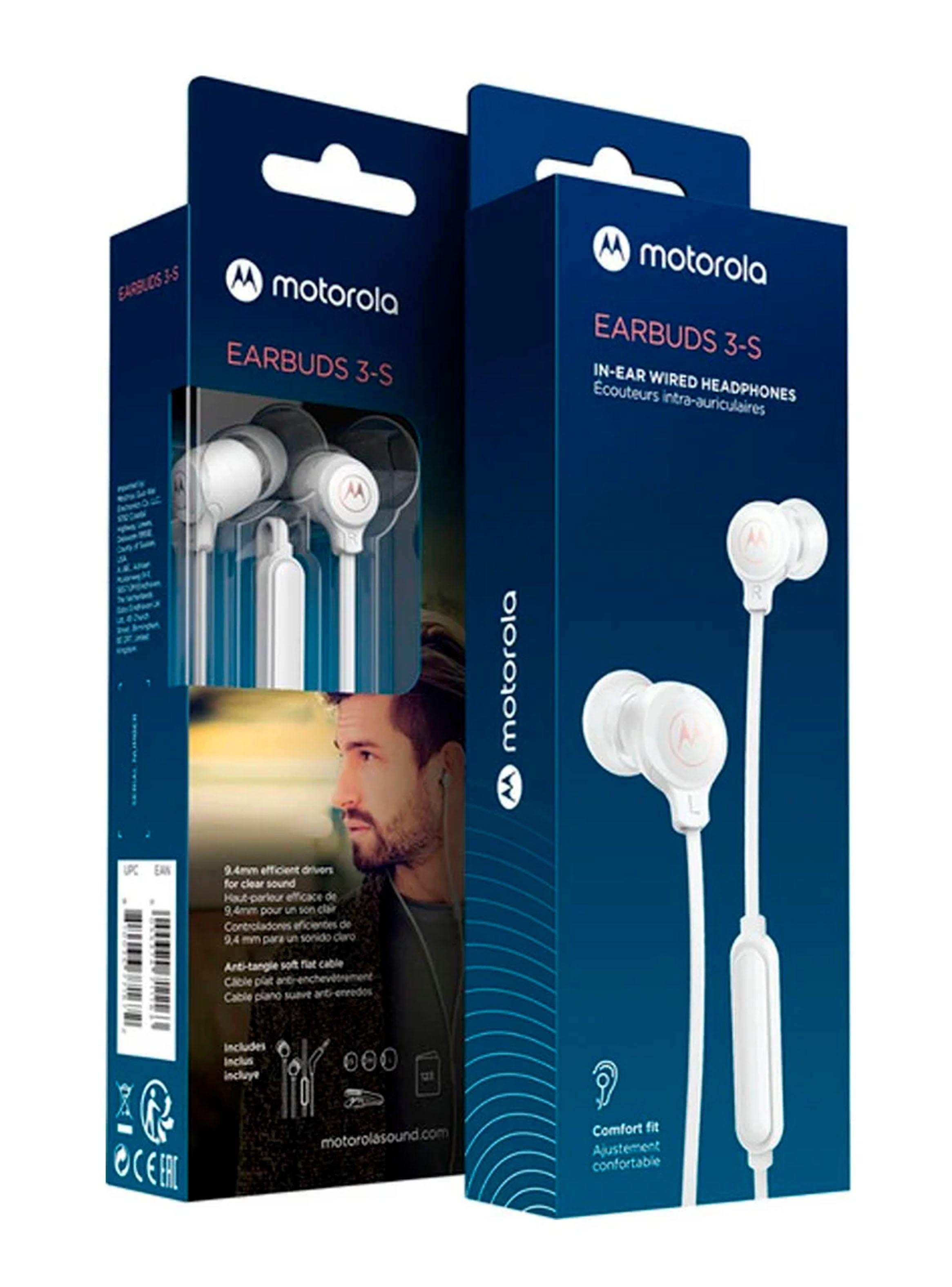 Audifonos Manos Libres Conexion 3.5 Motorola Buds 3-S Blanco-4