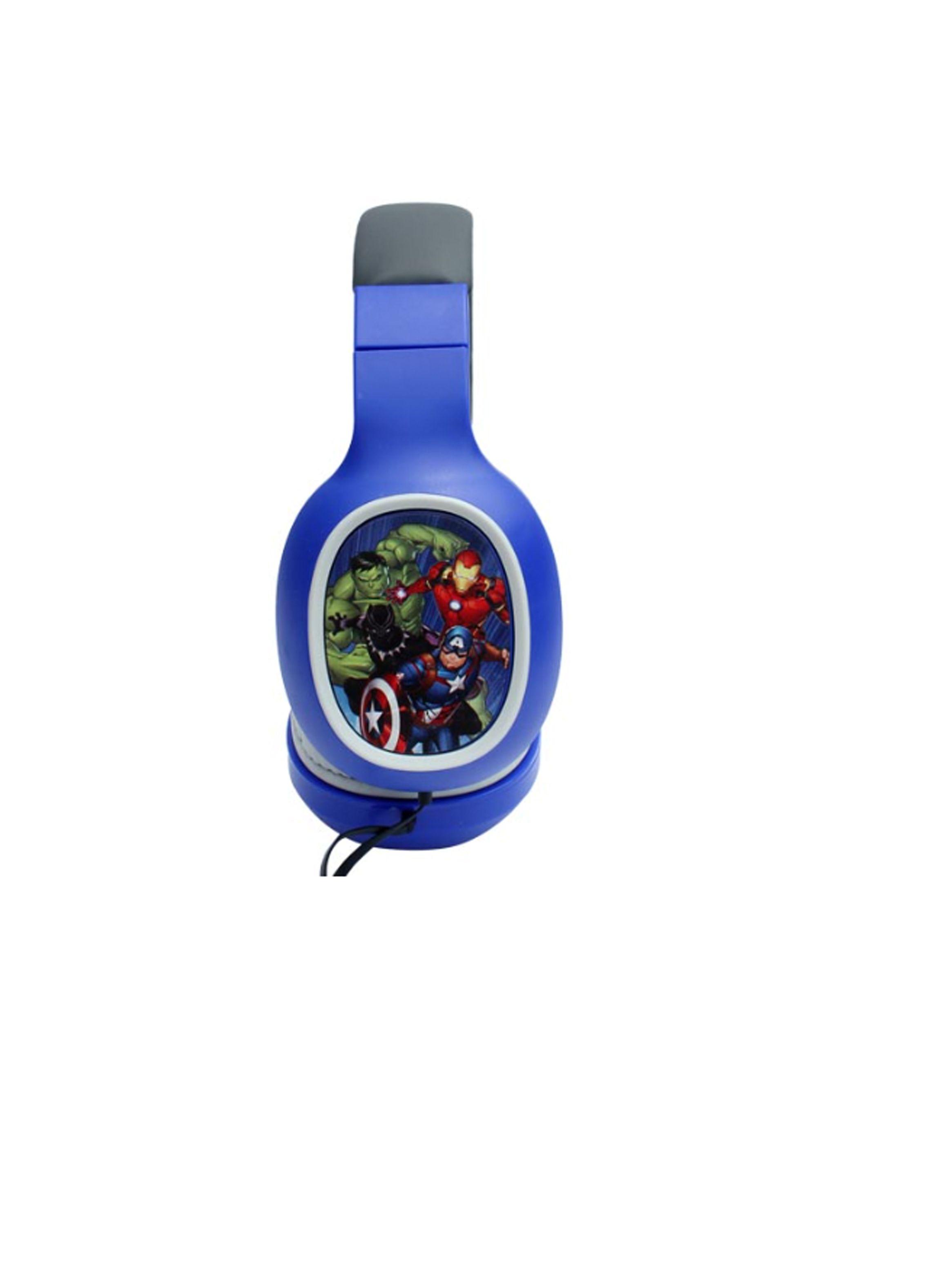 Audifonos Con Cable Y Microfono Disney Marvel Azul Avengers-0