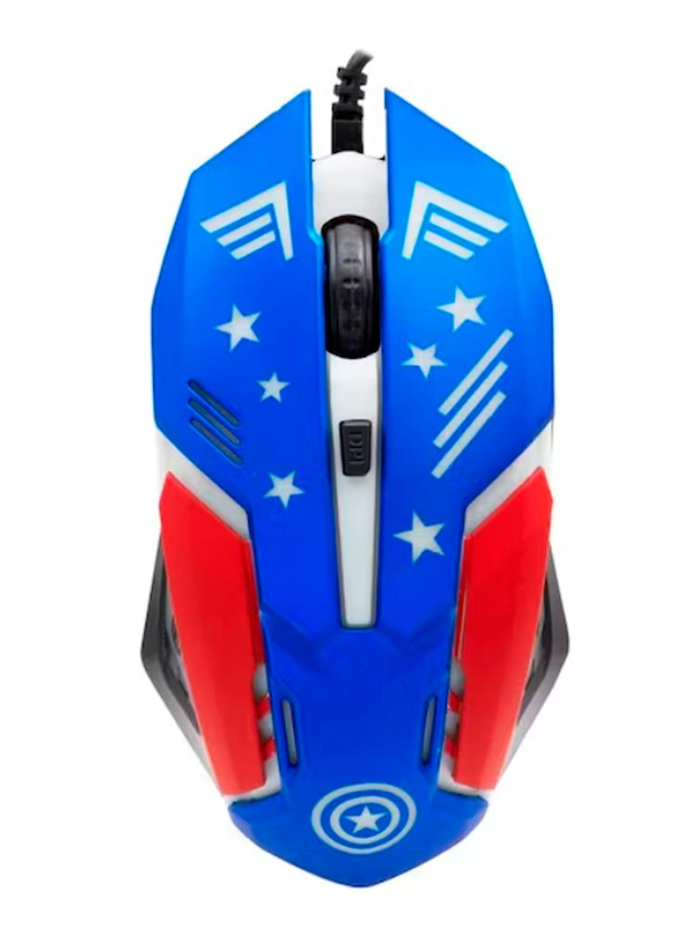 Kit Gamer Capitan Amarica 3 En 1 Teclado Audifonos Mouse-2