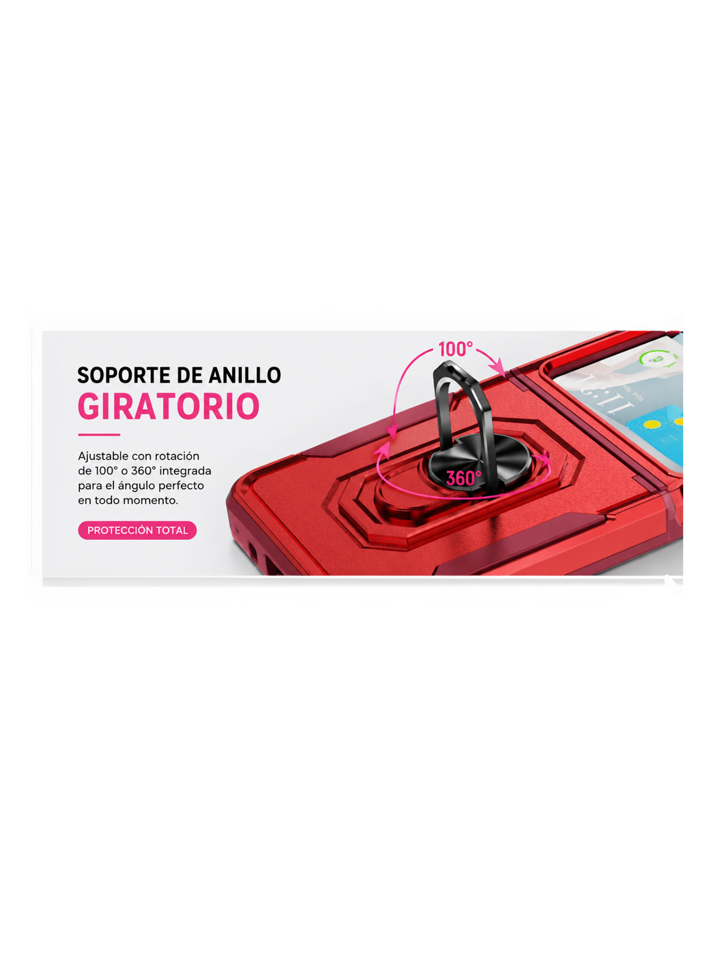 Carcasa Antigolpe Compatible Con Samsung Zflip 7fe 5G Rojo-4