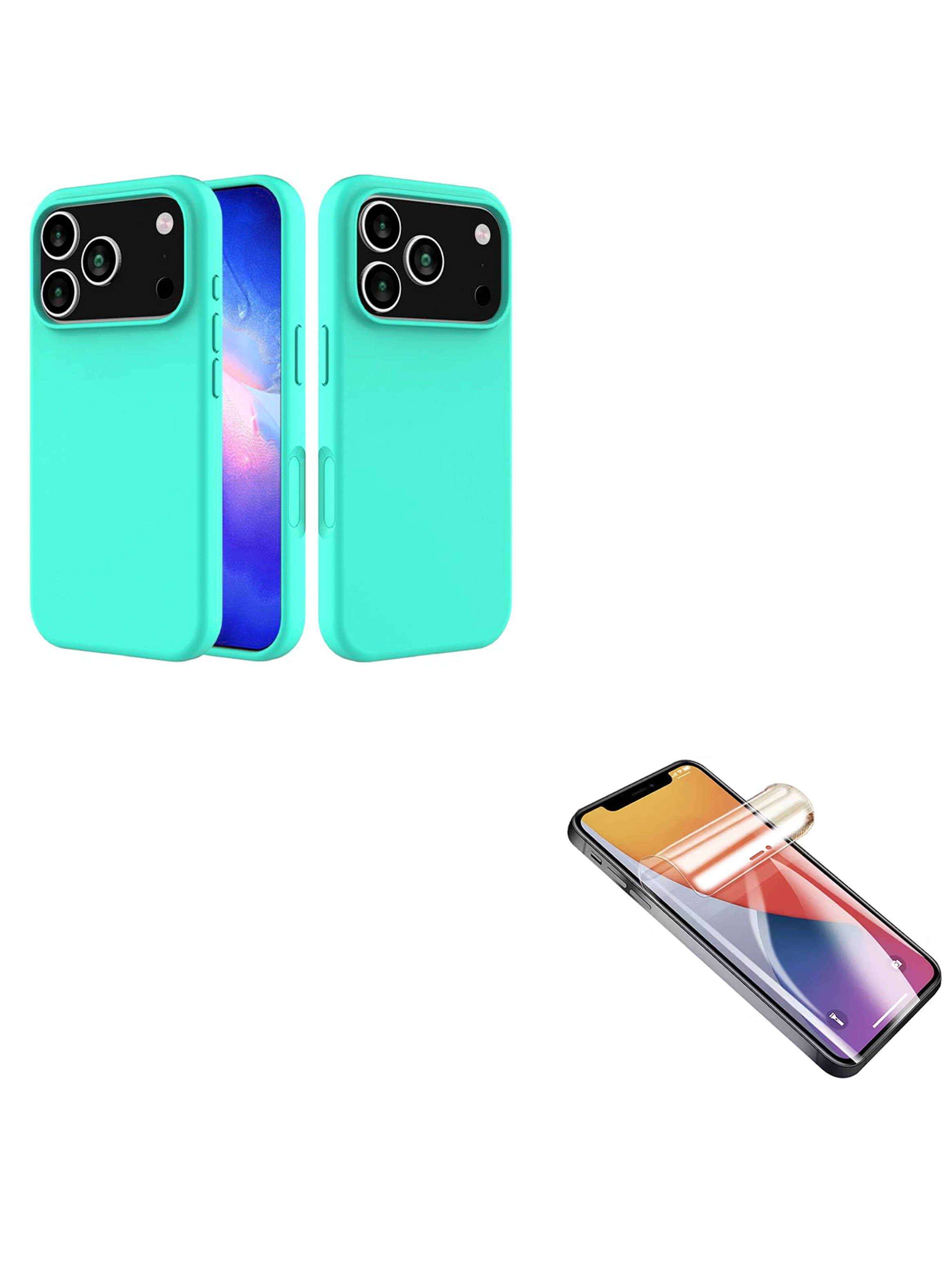 Carcasa Lamina Clear Para iPhone 17 Pro Max Colores-3