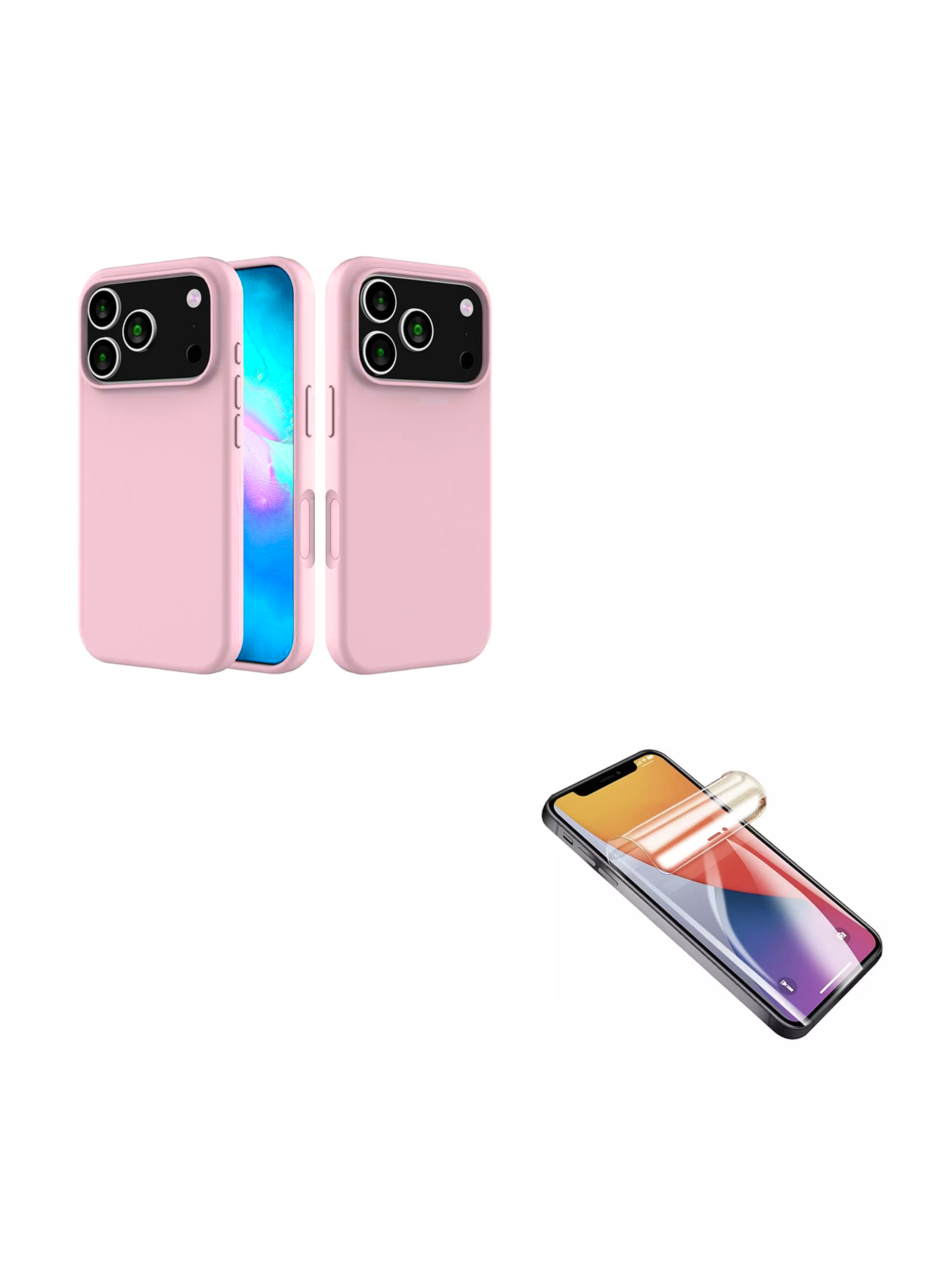 Carcasa Lamina Clear Para iPhone 17 Pro Max Colores-0