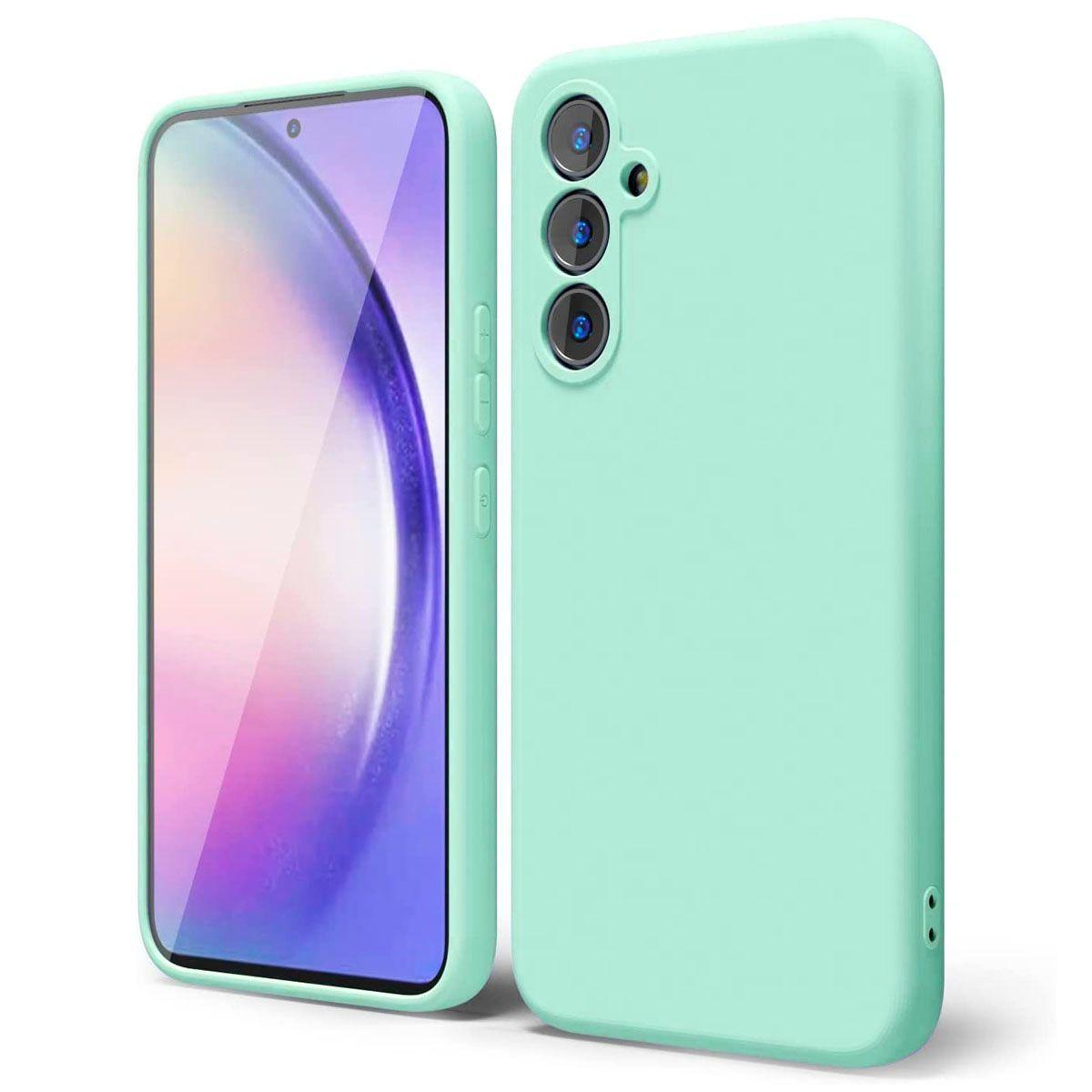 Carcasa Para Samsung A54 Goma Turquesa-0