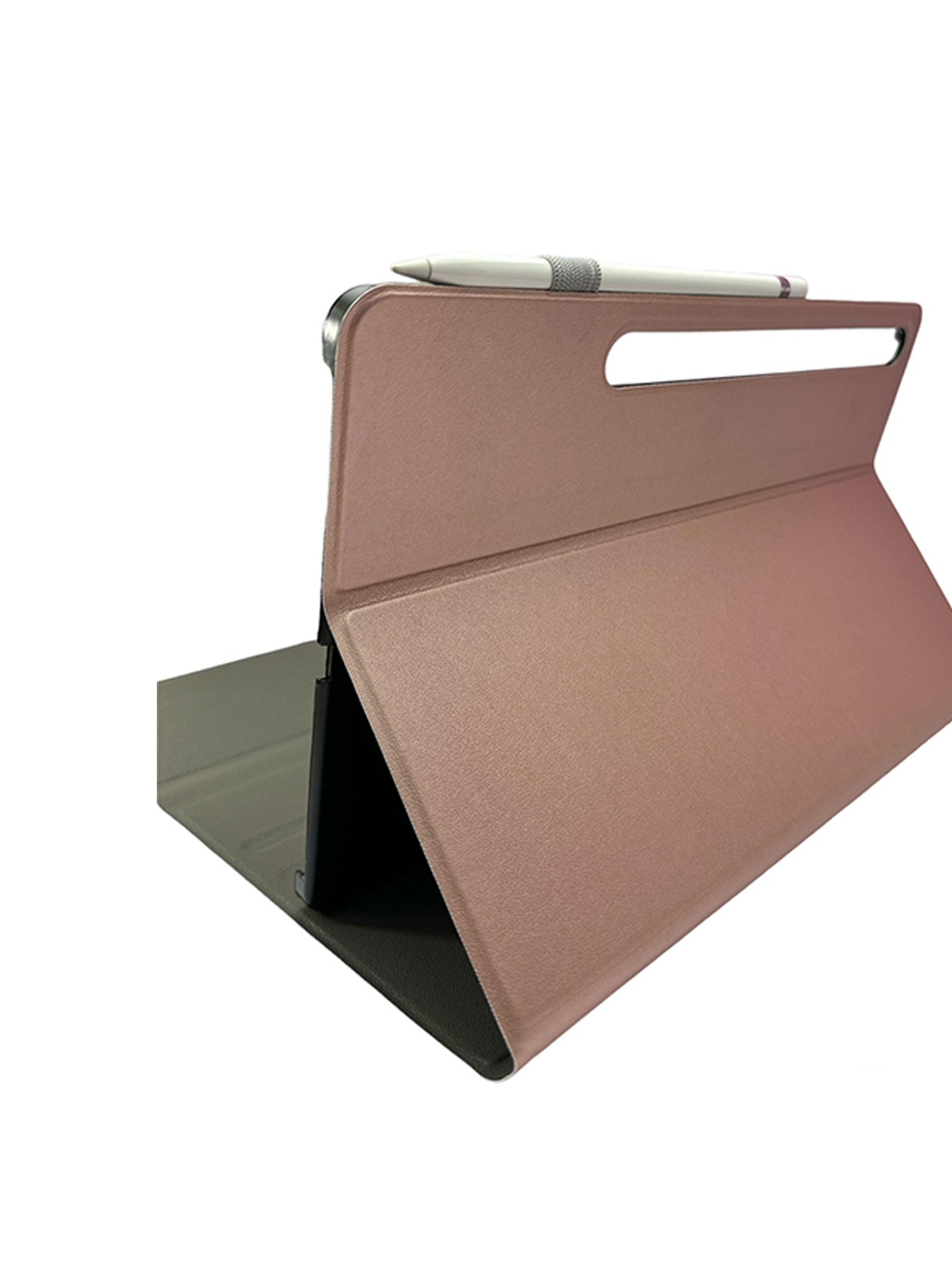 Funda Con Teclado Con Ñ Para Samsung Galaxy Tab S8 Plus Rosa-3